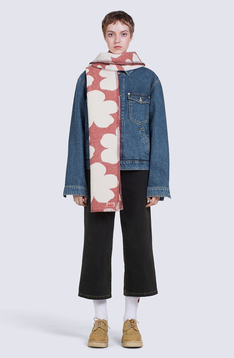 KENZO 'Hana Dots' wool scarf outlook