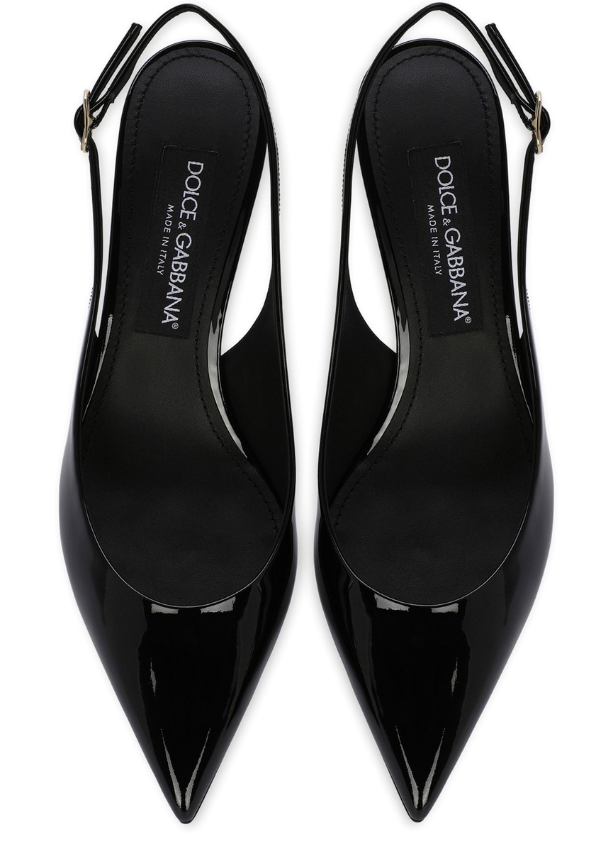 Patent leather Cardinale slingbacks - 4