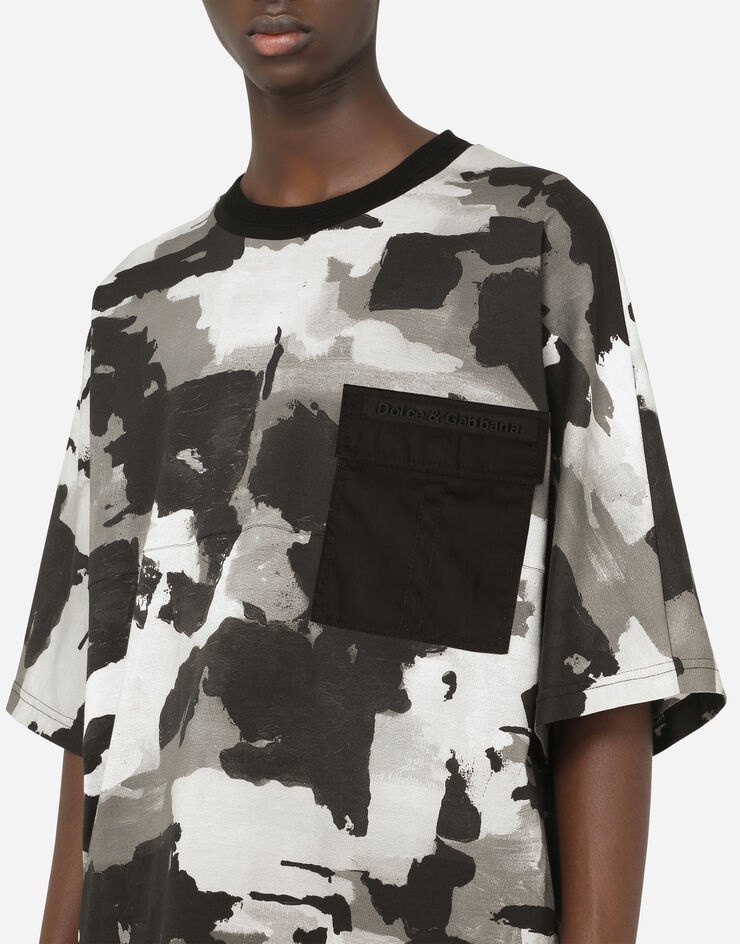 Camouflage-print cotton t-shirt - 5