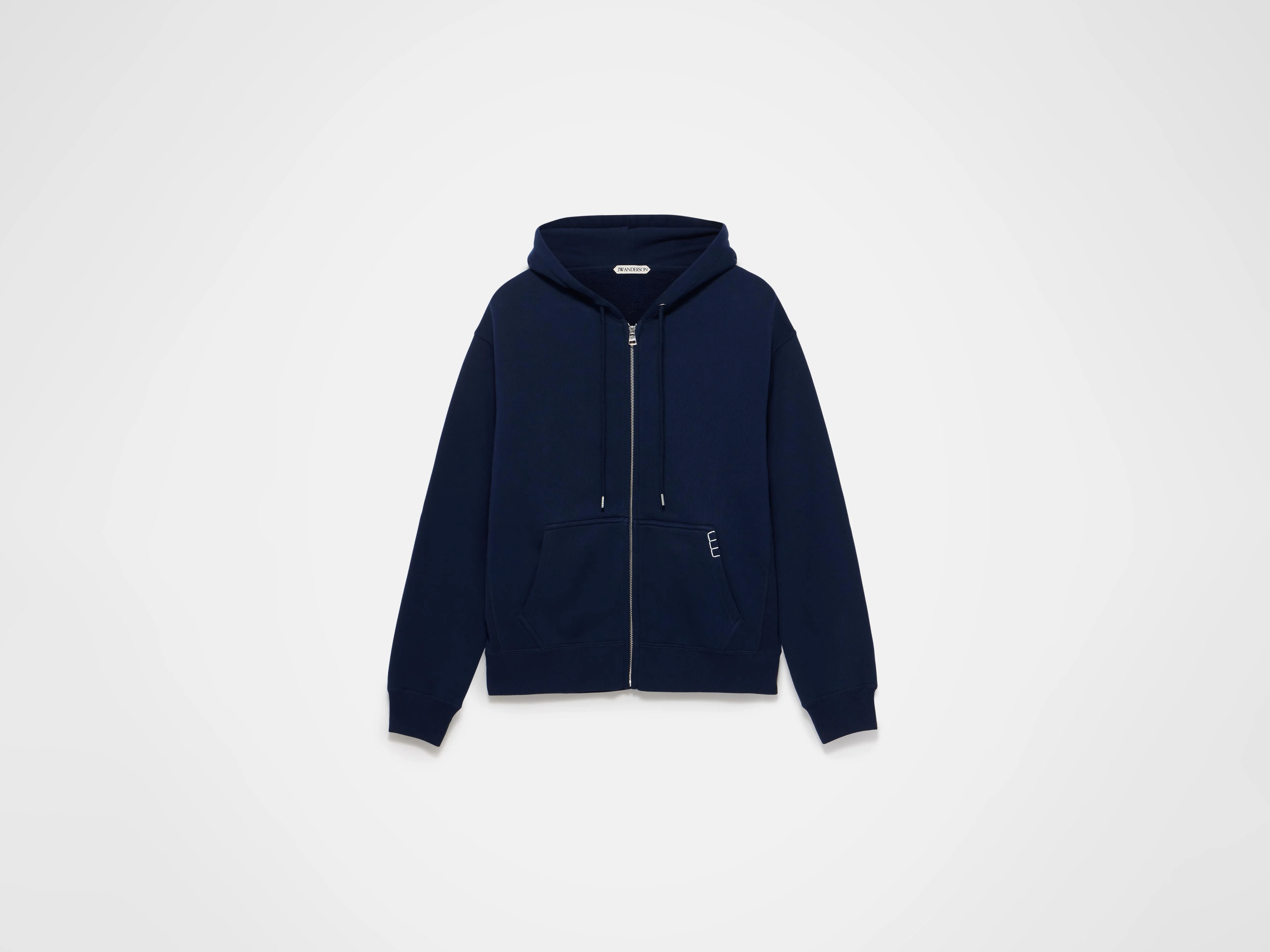 FRONT ZIP HOODIE IN NAVY - 1