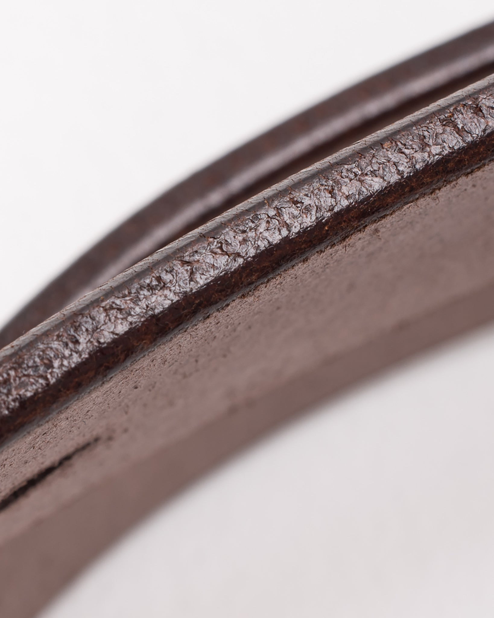 IHB-11-BRN Heavy Duty "Tochigi" Leather Belt with Brass Garrison Buckle - Brown - 7