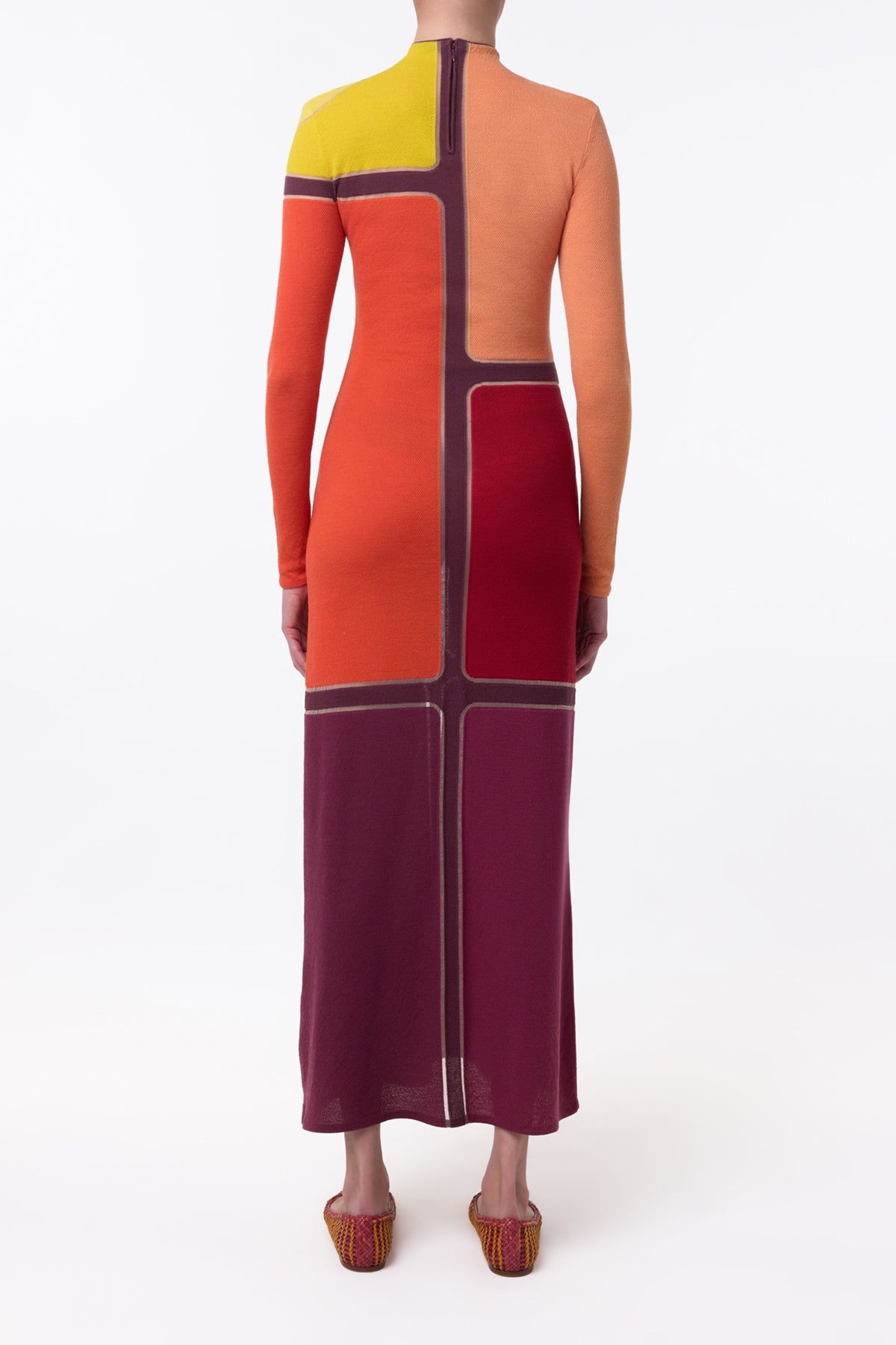 Apollonis Knit Maxi Dress in Multi Merino Wool Cashmere - 6