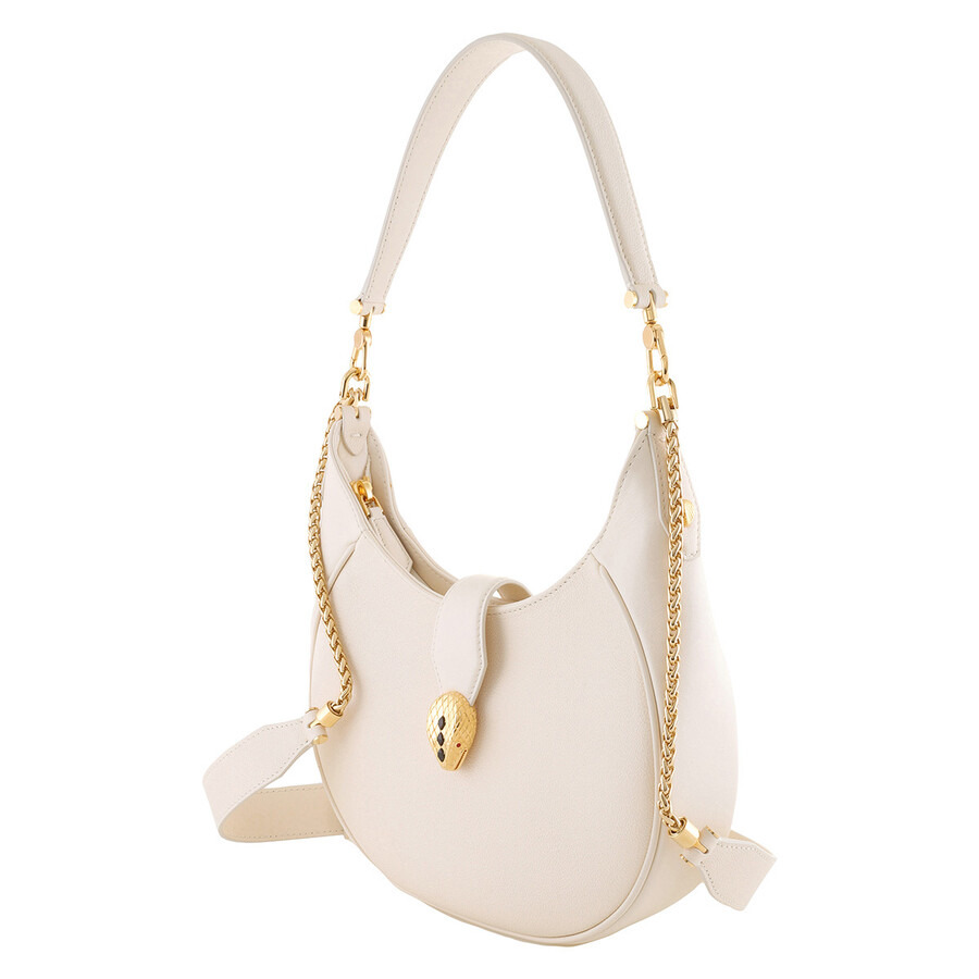 Bvlgari Ivory Serpenti Ellipse Leather Shoulder Bag 291639 - 2