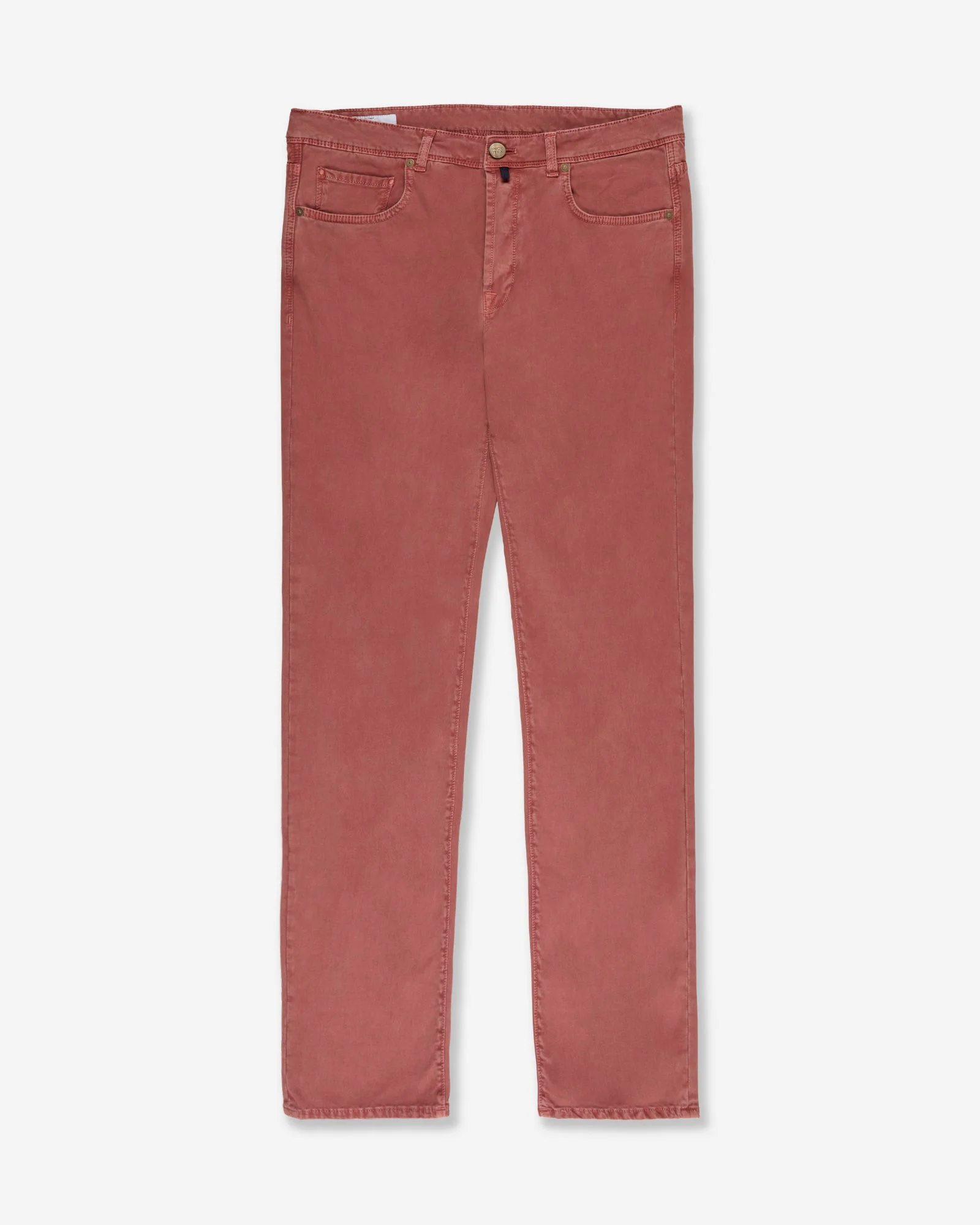Slim fit stretch cotton tricot five-pocket trousers - 1