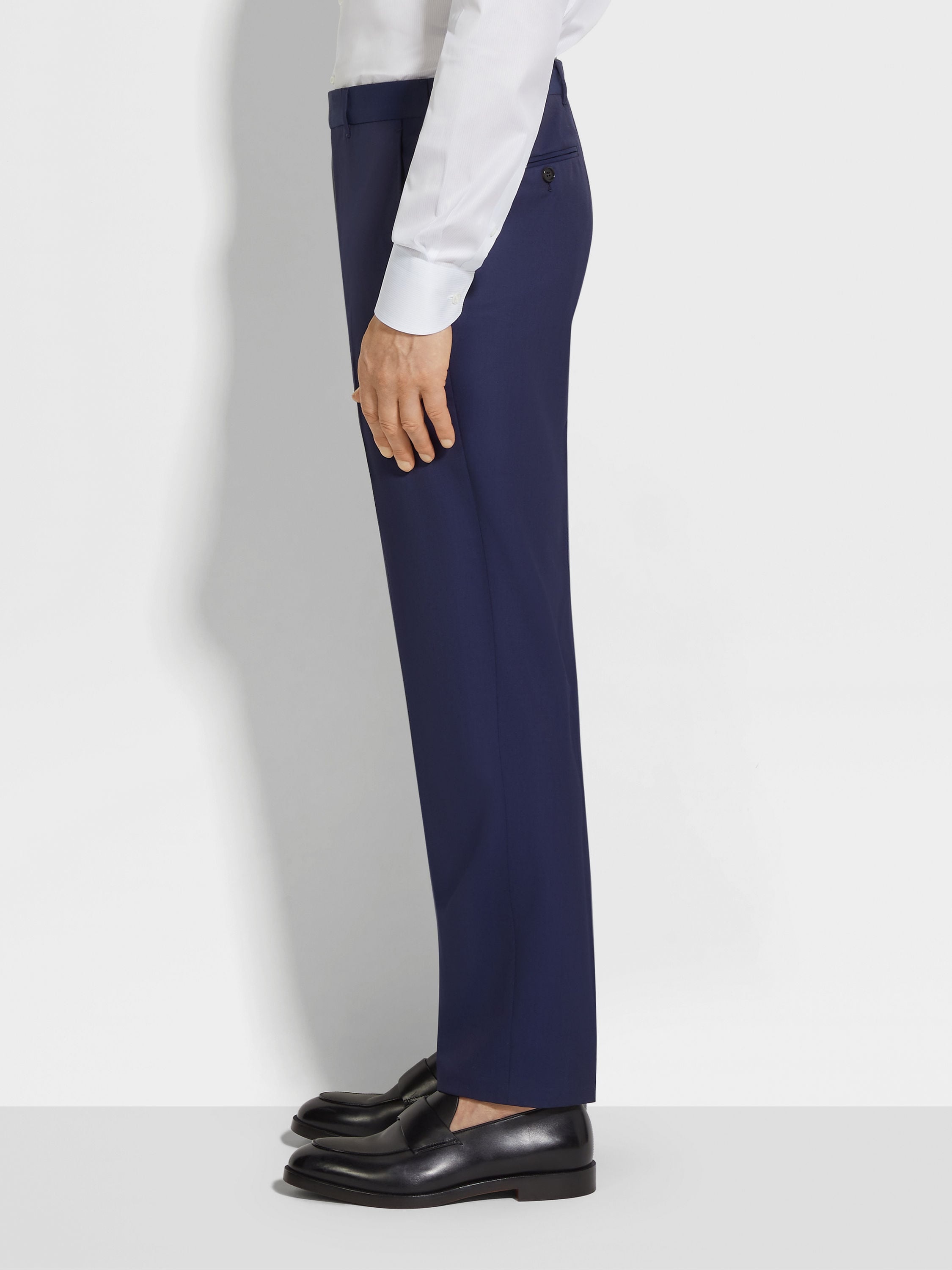 BLUE CENTOVENTIMILA WOOL PANTS - 3