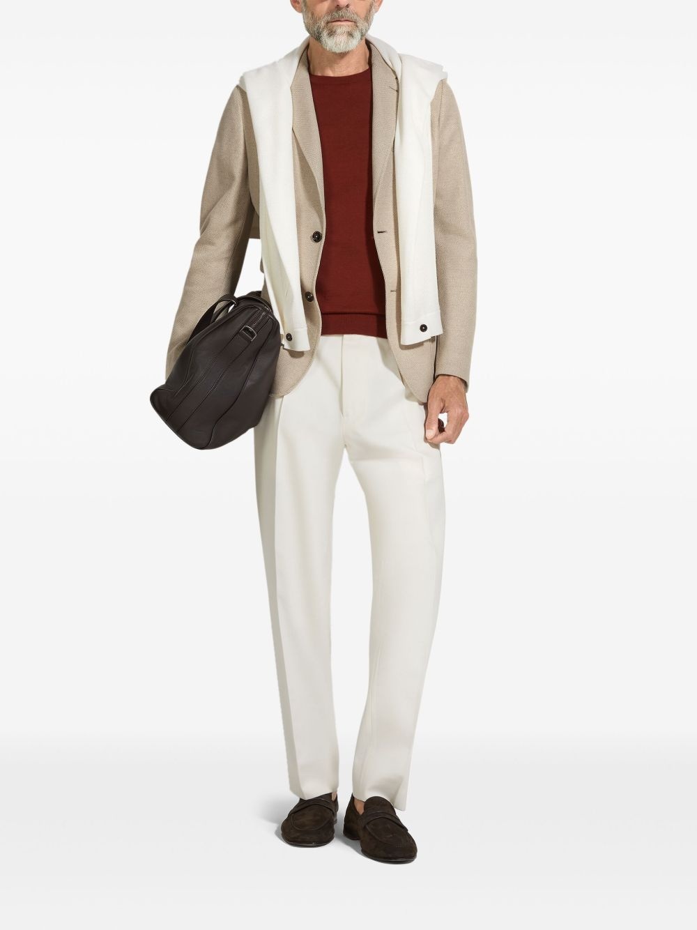 notch-lapel cotton blazer - 2