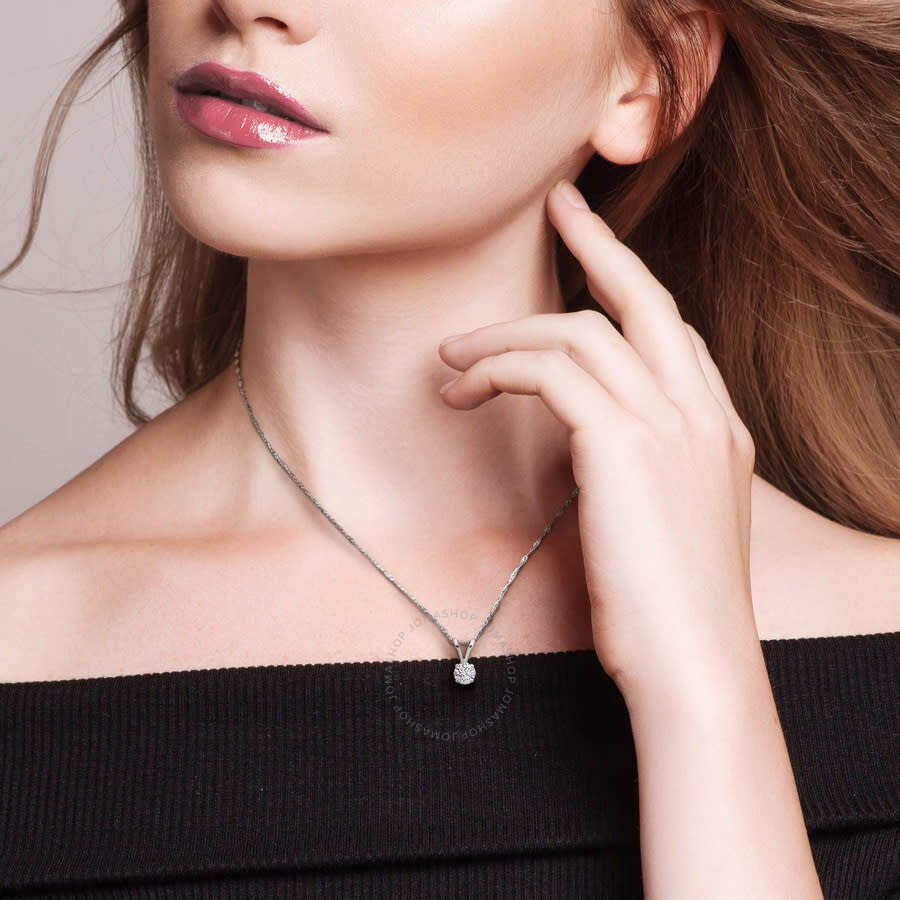 Created Forever - Created Forever 1/2ct TW Lab-Grown Diamond Solitaire Pendant with Chain in 14k White Gold - 17 in - 4