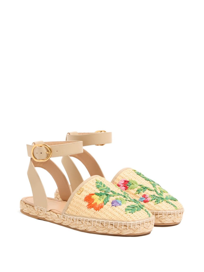 Valentino Bribri floral-embroidered espadrille outlook