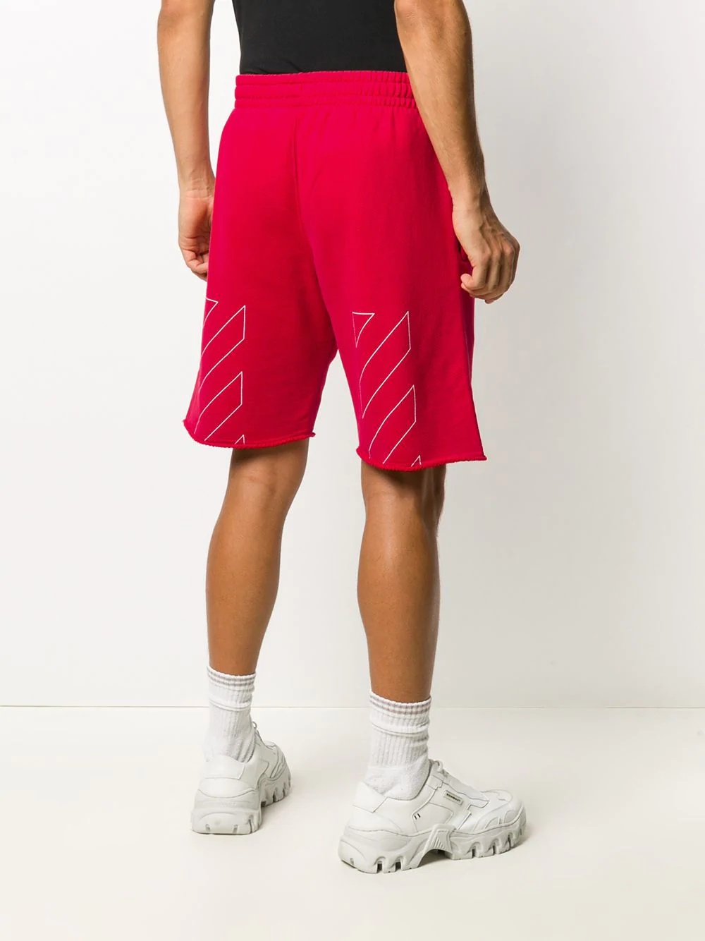 Diagonals cotton track shorts - 4