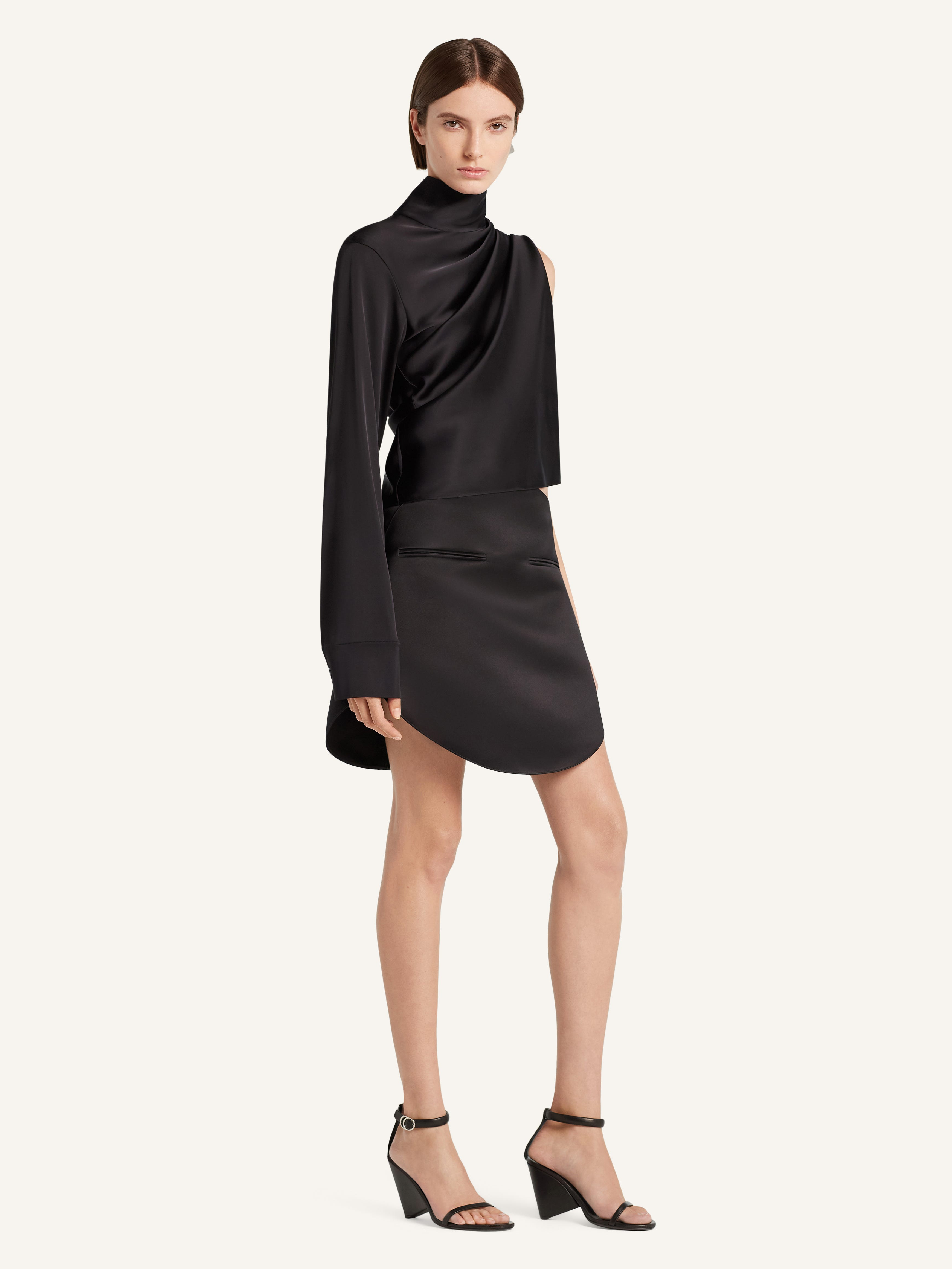 CIRCLE SATIN MINI SKIRT - 3