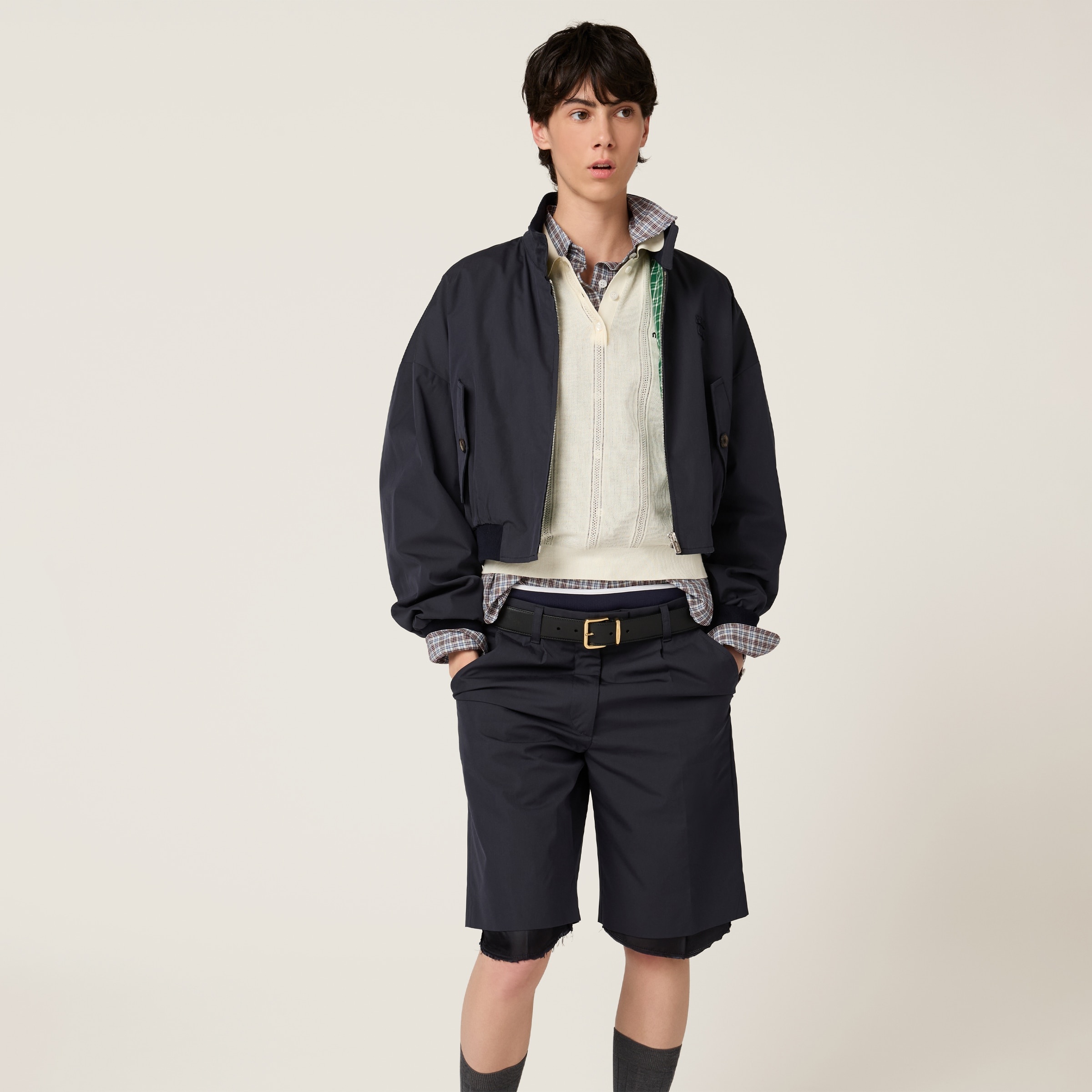 Cotton knit polo shirt - 2