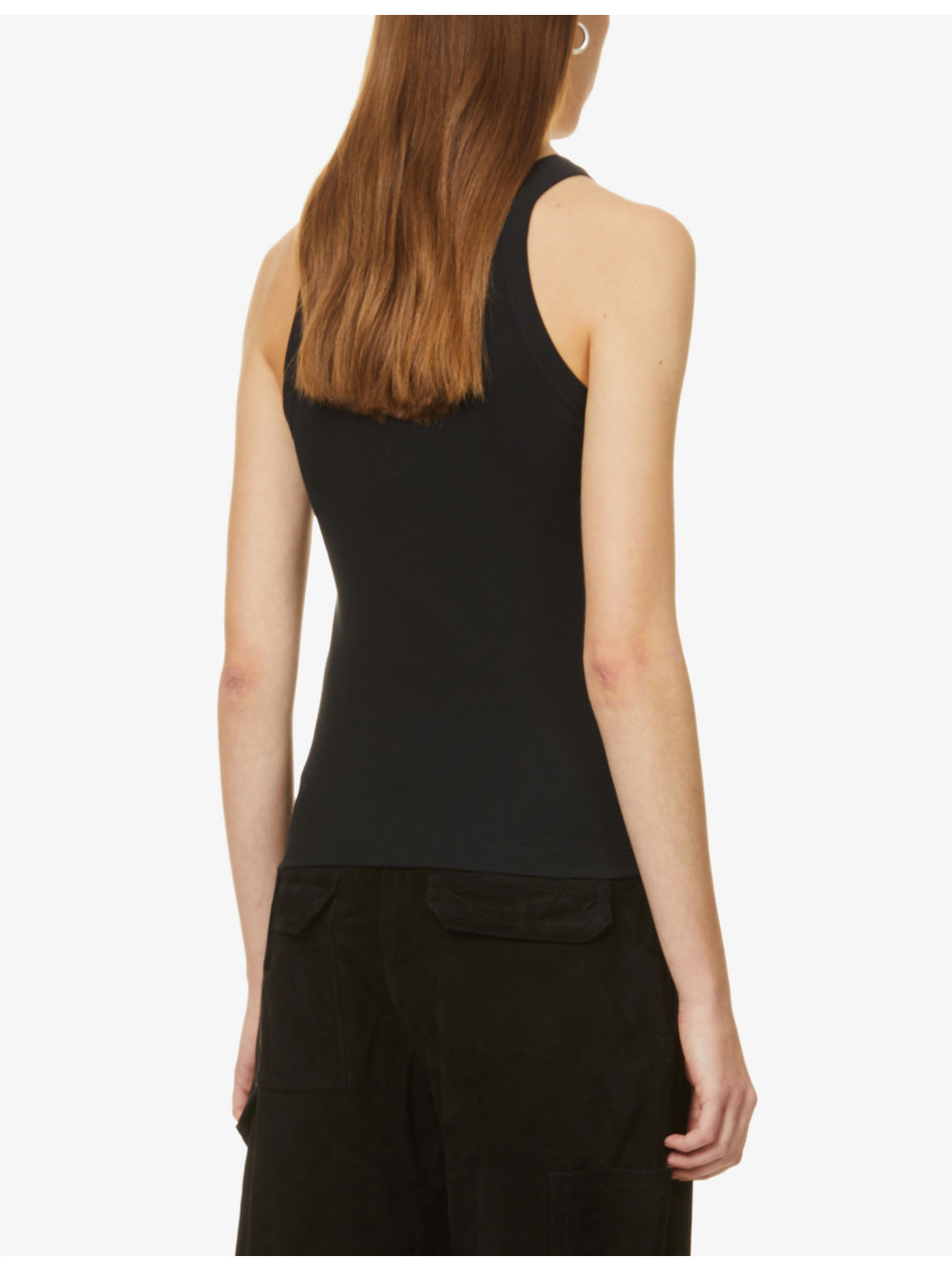 Ribbed organic cotton-blend tank top - 4