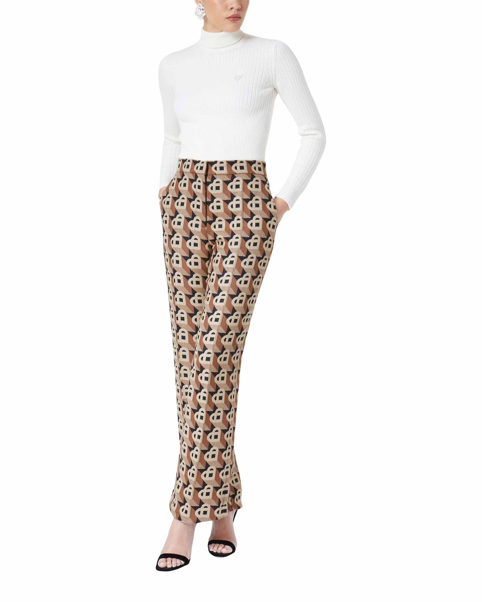 Heart Jacquard Trousers - 2