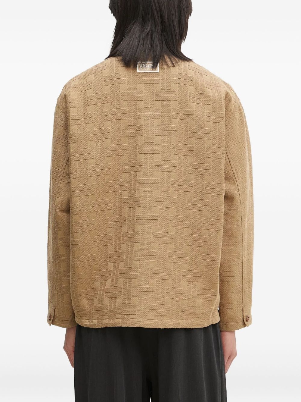 patterned-weave workwear jacket - 3