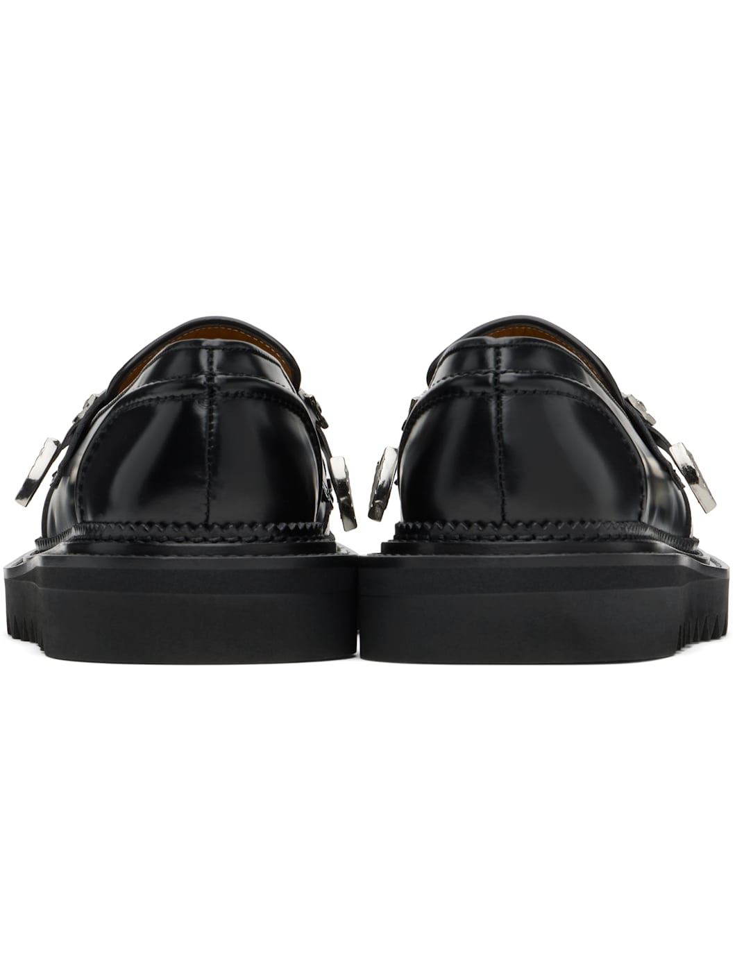 Black O-Ring Loafers - 2