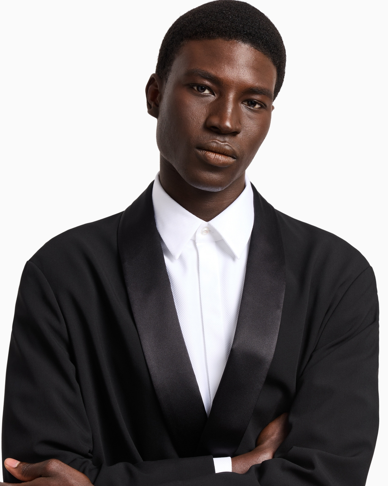 DOUBLE-BREASTED TUXEDO IN PURE VIRGIN WOOL CRÊPE - 5