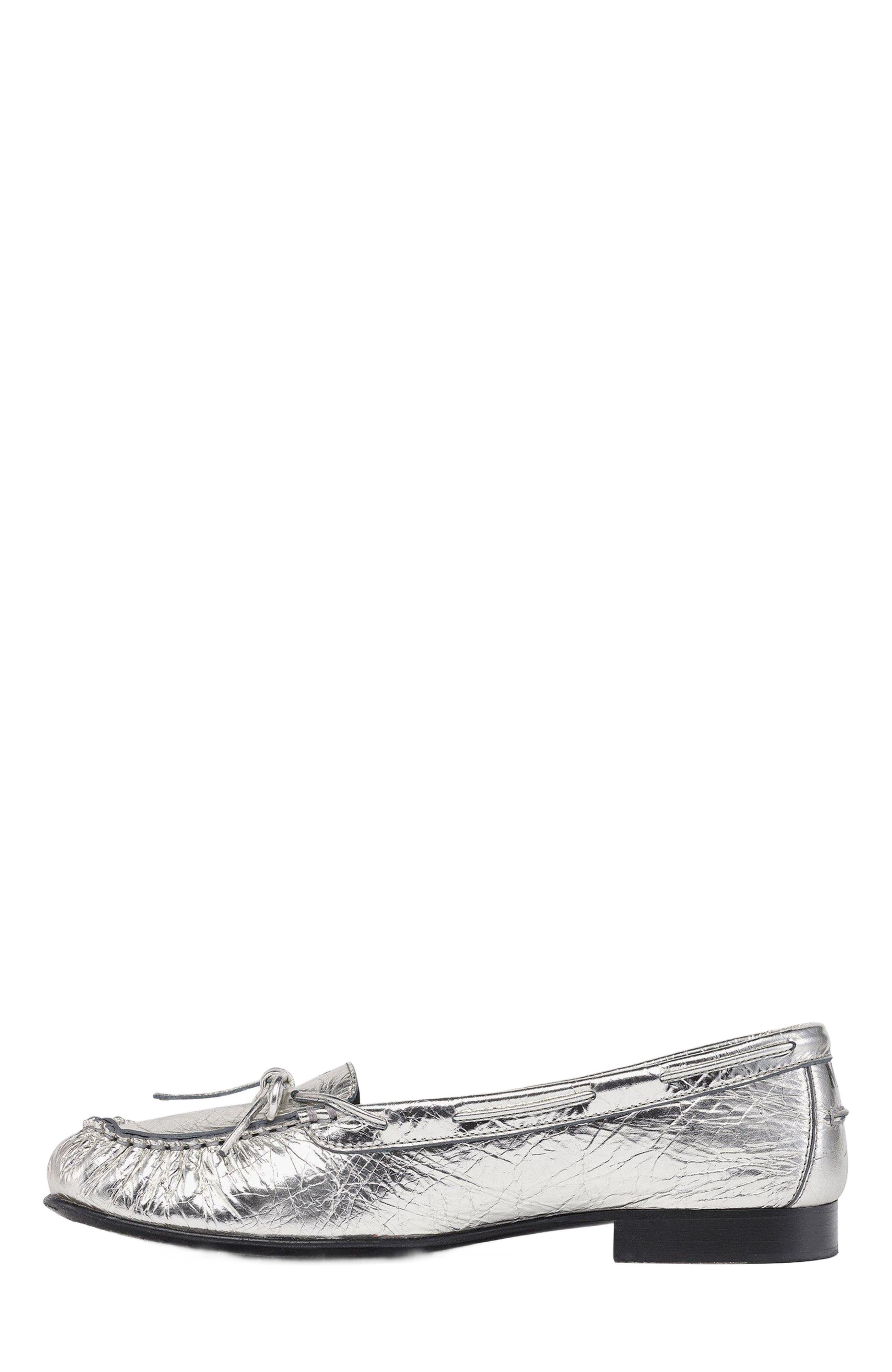 MCM Moccasin in Metallic Calf Leather in Silver at Nordstrom - 2
