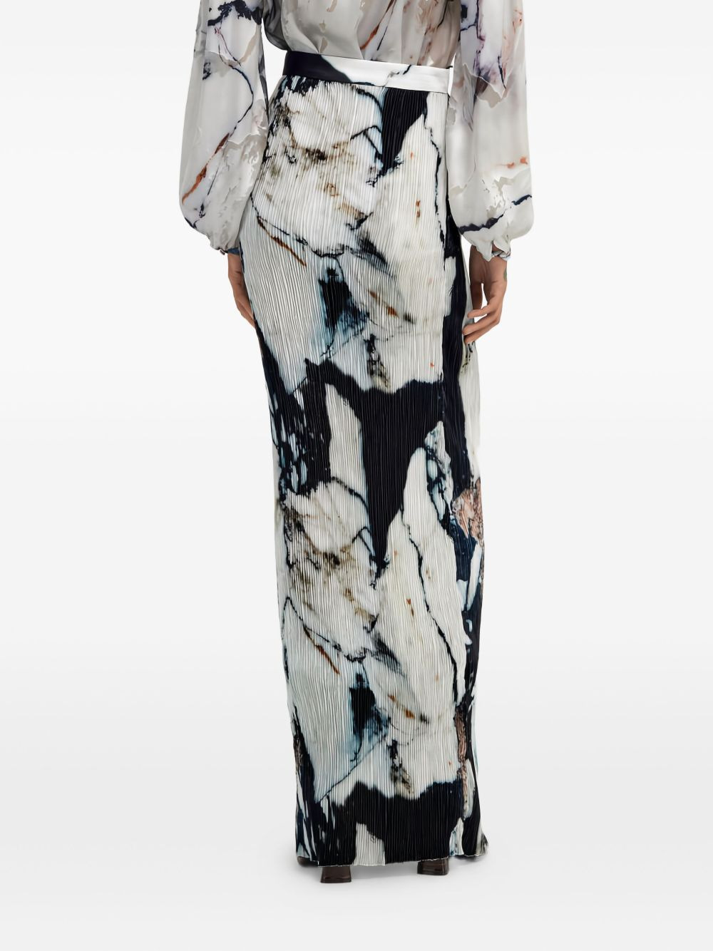 marble-print maxi skirt - 5