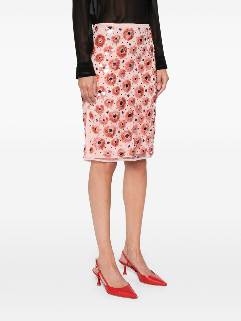 flower-sequins mini skirt 3