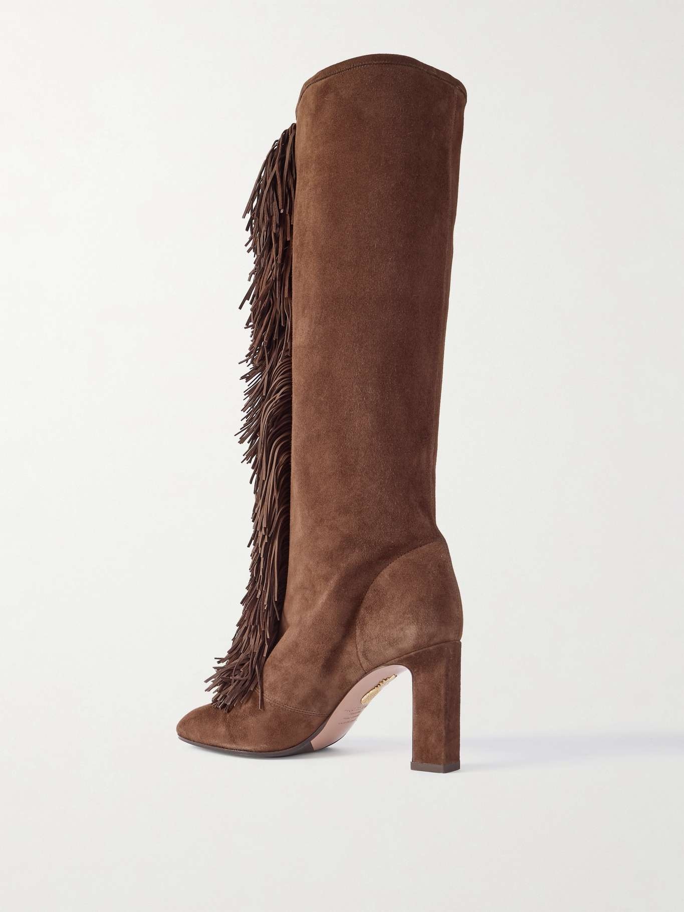 Gytane 85 fringed suede boots Chocolate - 3