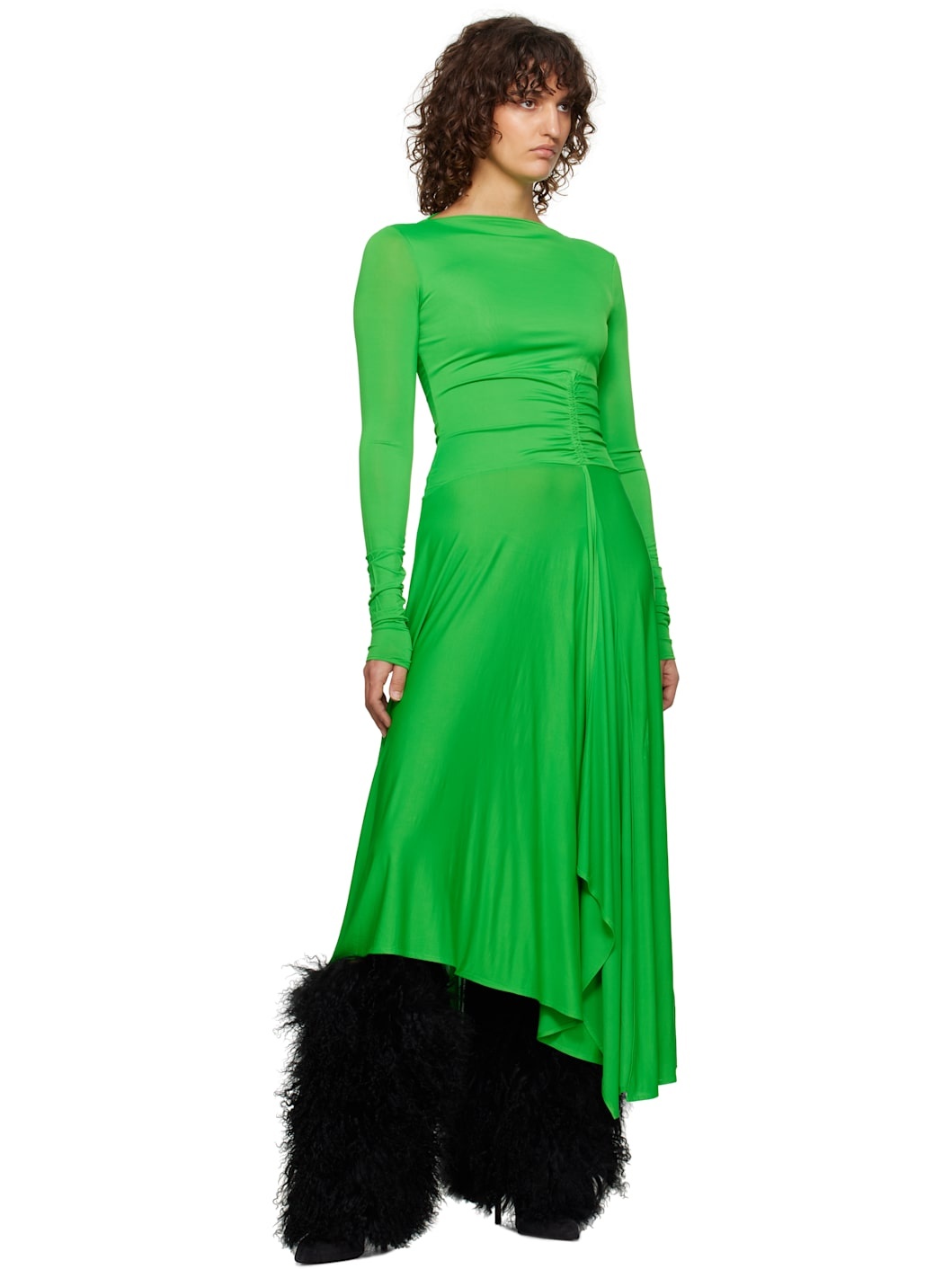 ワンピースその他 Acne Studios Multicoloured green asymmetrical dress Acne Studios Asymmetrical Dresses | Summer 2025 Collection