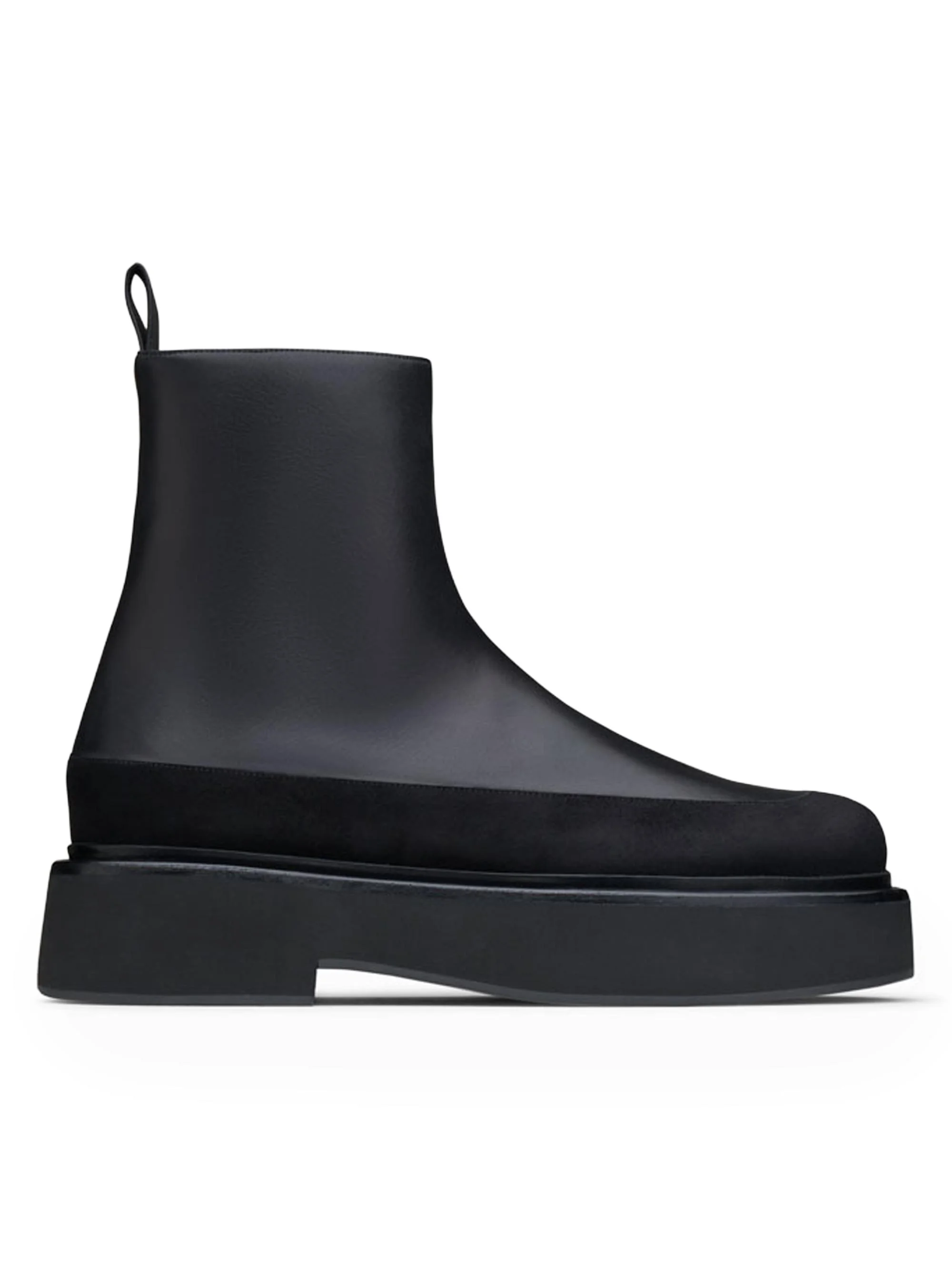 Women's Buna 50MM Leather Ankle Boots - Black - 1