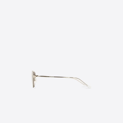 BALENCIAGA Invisible Aviator Sunglasses in Silver/black outlook