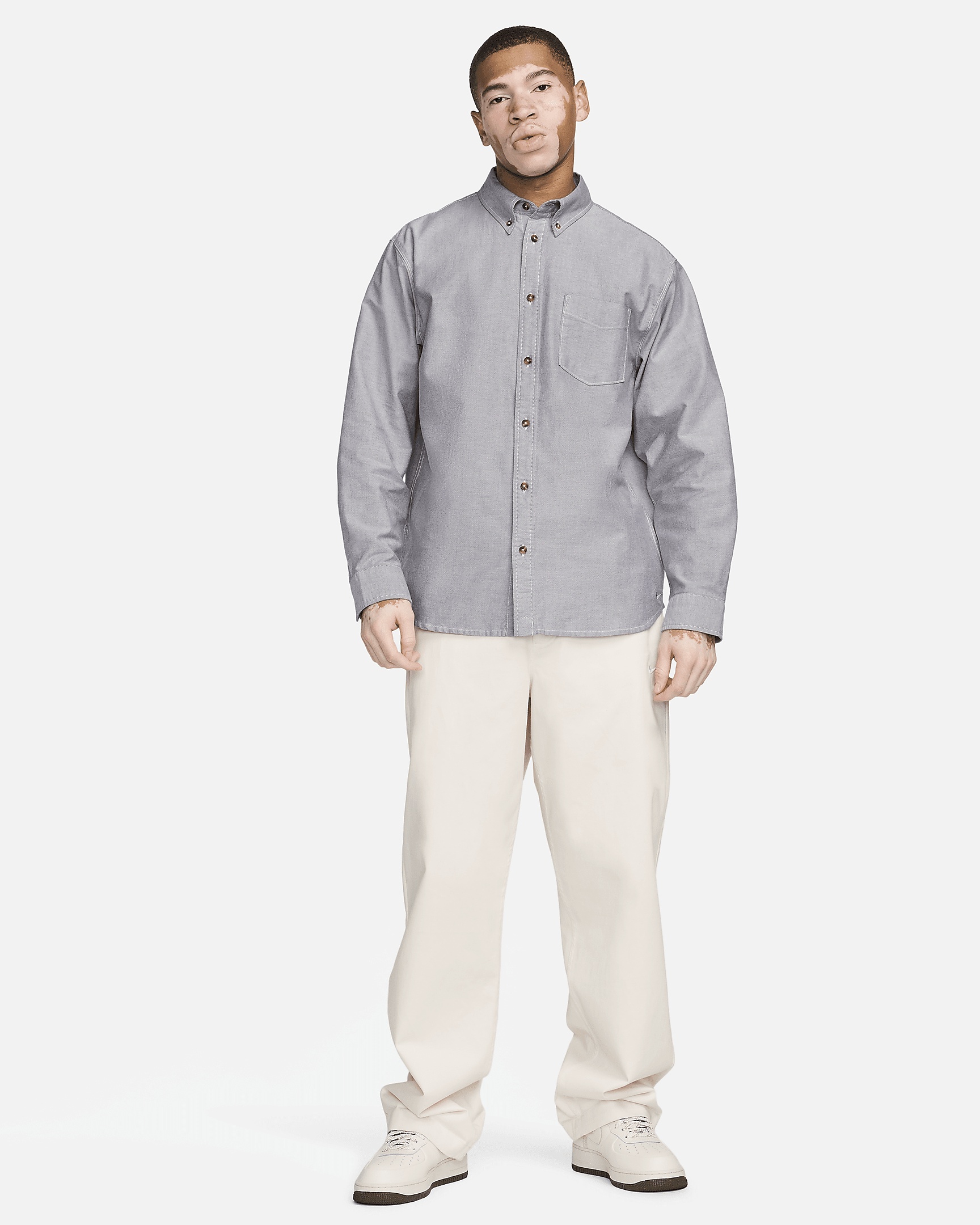 Nike Life Men's Long-Sleeve Oxford Button-Down Shirt - 7