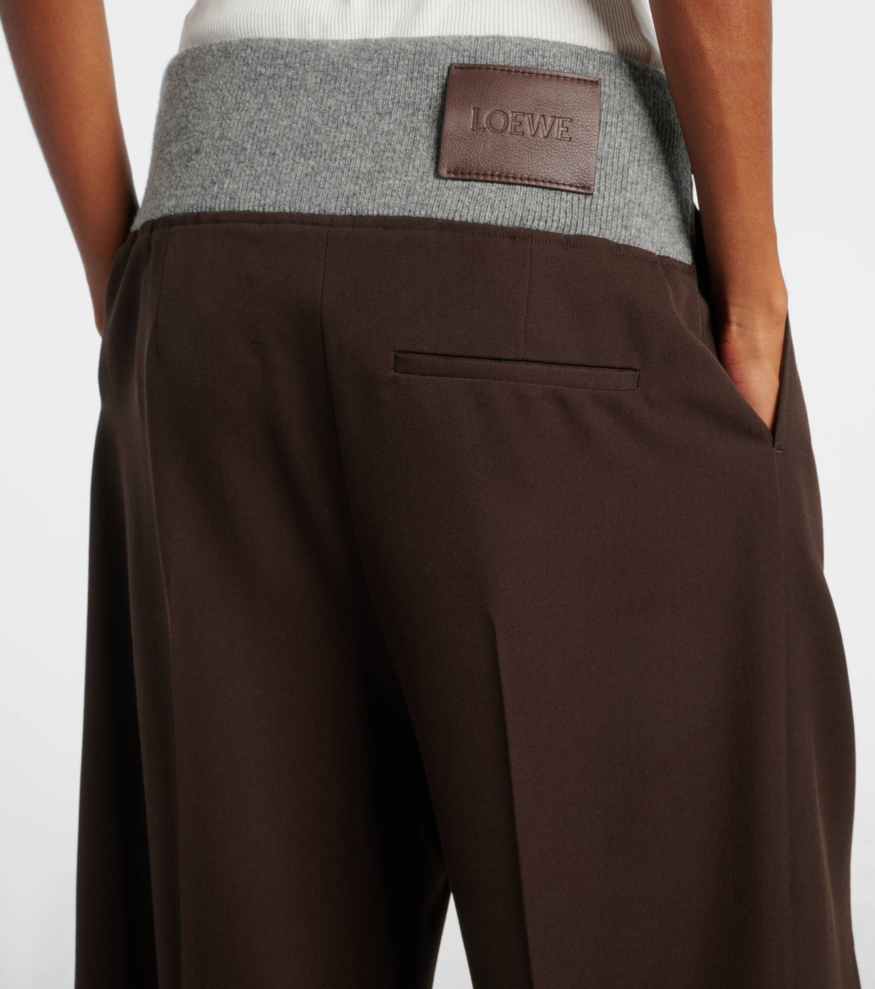 Wool wide-leg pants - 5