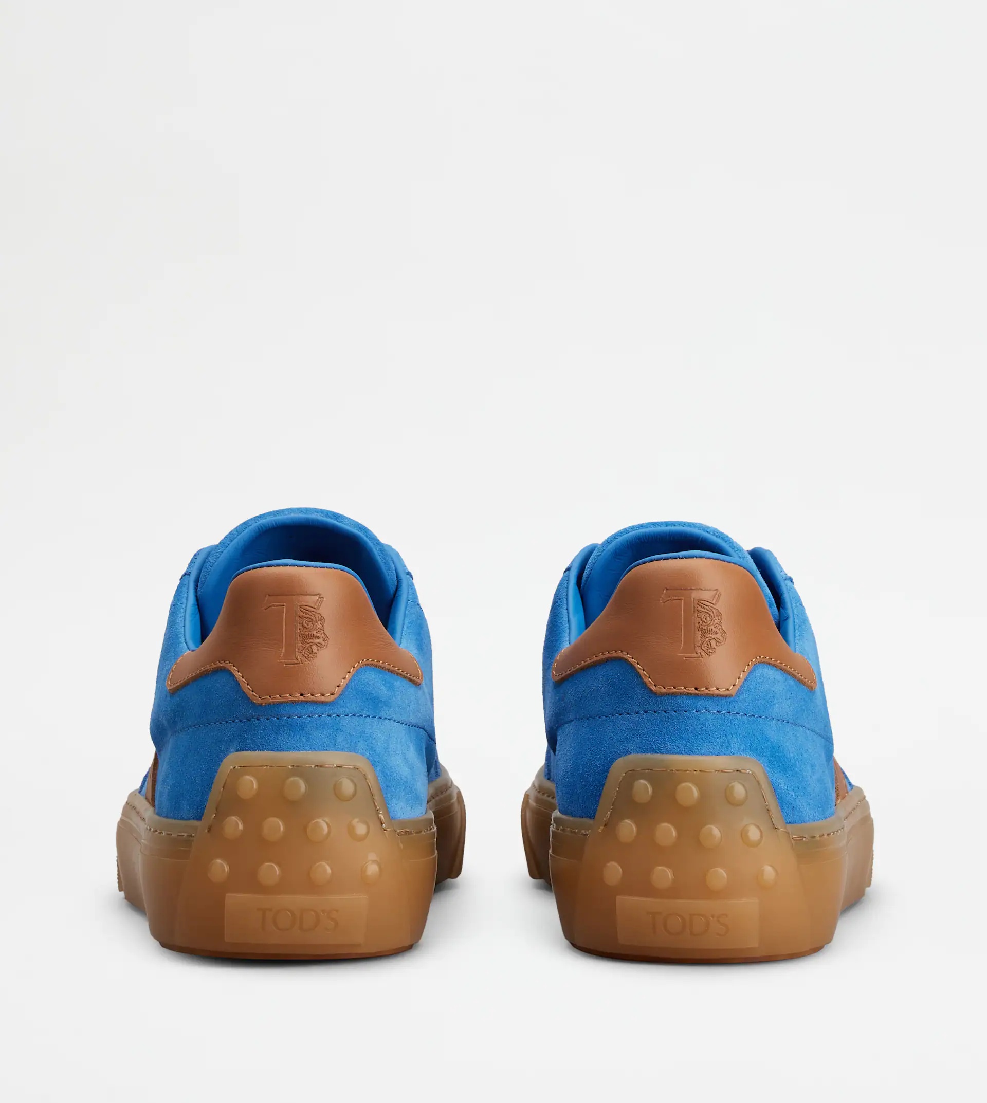 TOD'S SNEAKERS IN SUEDE - LIGHT BLUE, BROWN - 3