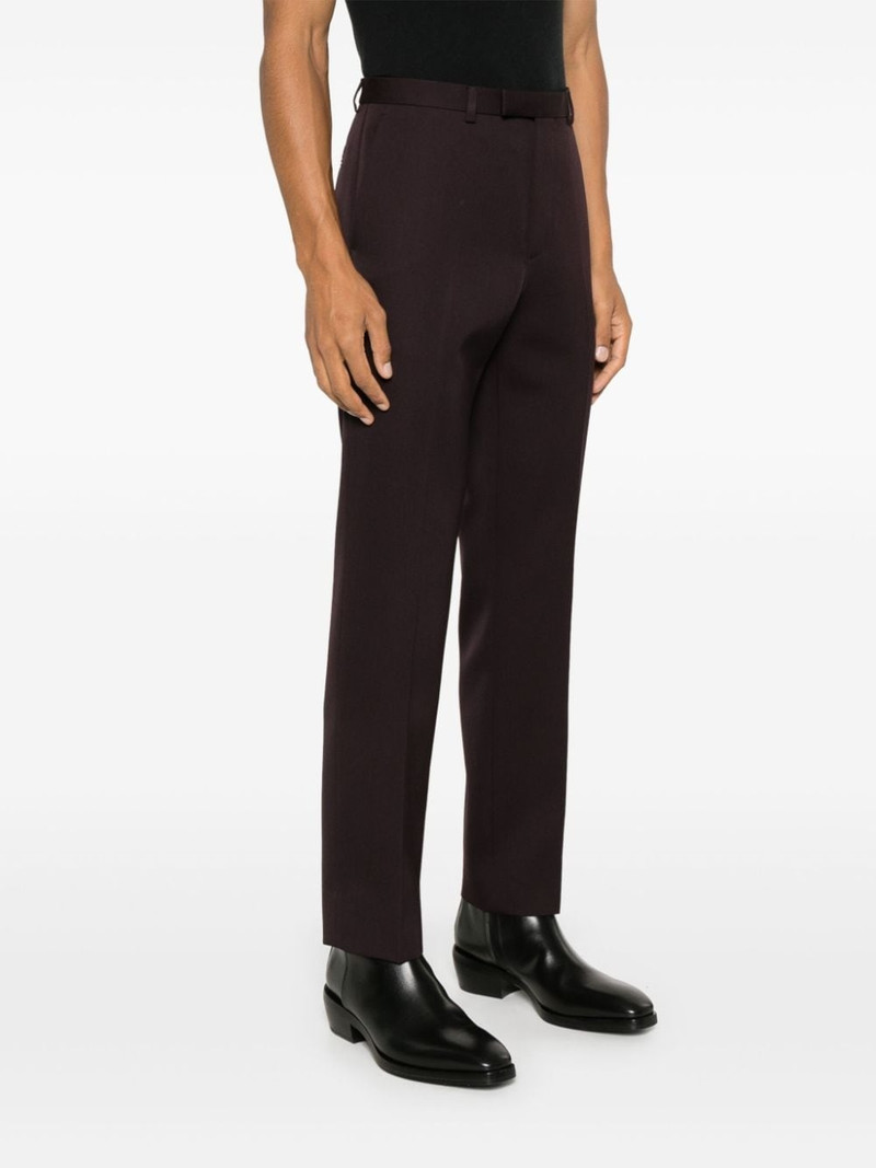 GUCCI logo-embroidered wool trousers outlook