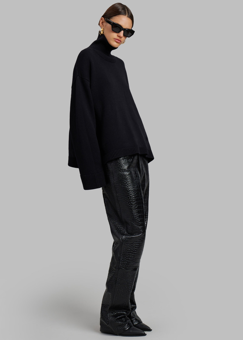 Rhea Trapeze Turtleneck - Black 14
