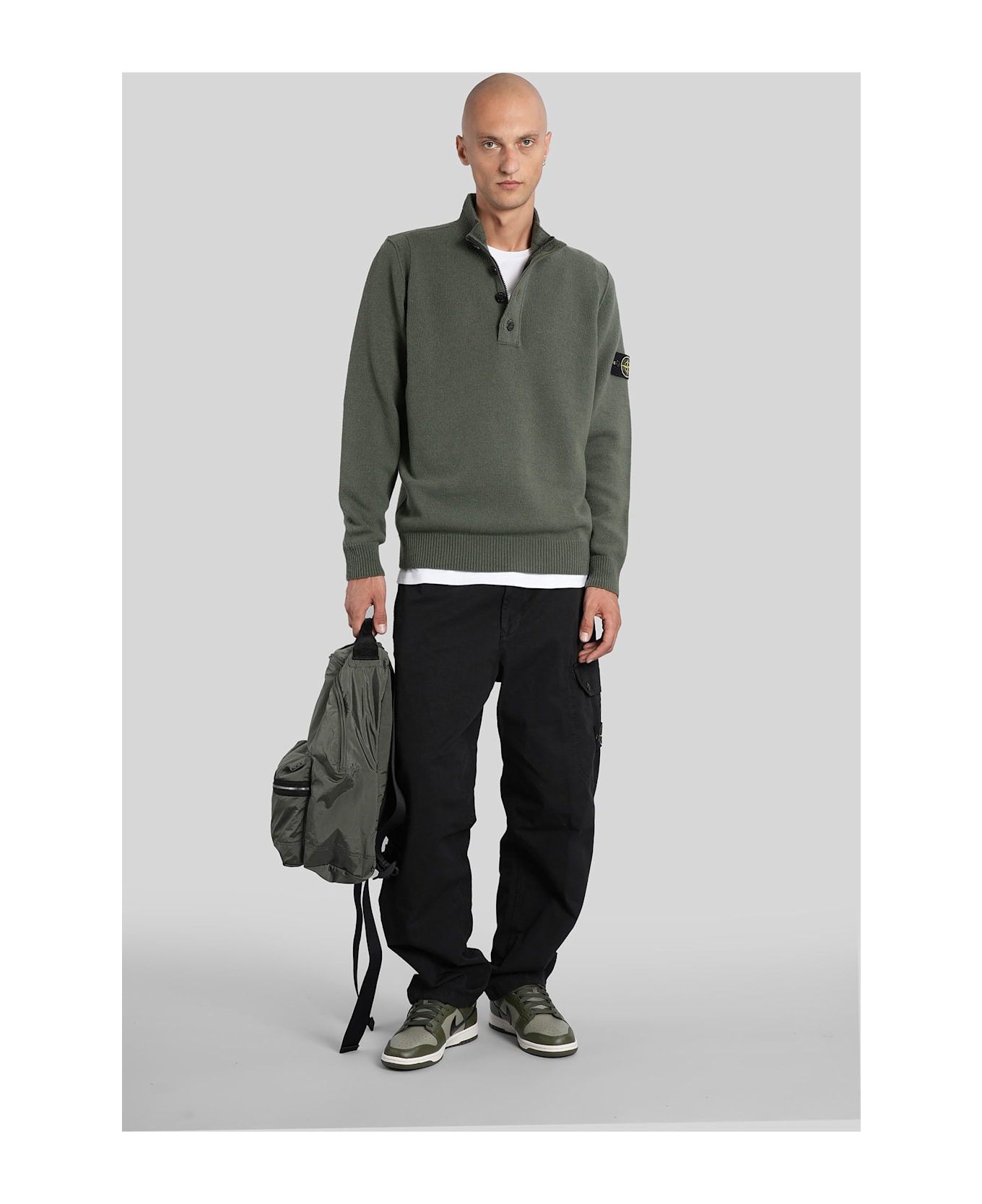 Knitwear In Green Wool - 2