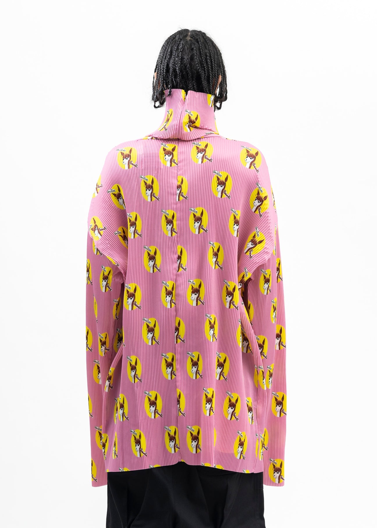 PINK WHO KILLED BAMBI HI-NECK PLEATED PULLOVER COLLABORATION WITH JAMIE REID. - 2