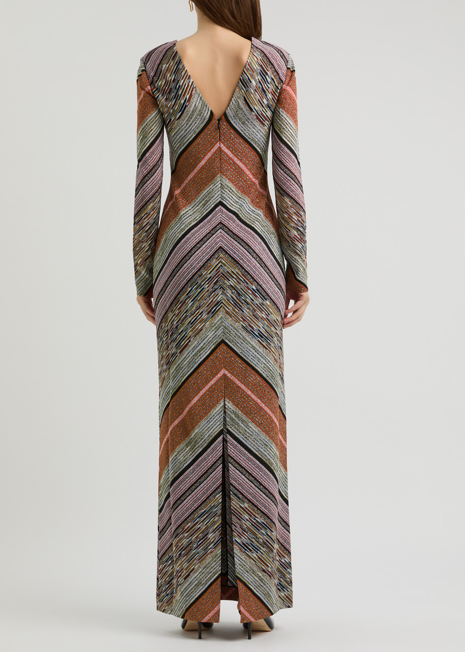 Missoni Striped-intarsia Metallic-knit Maxi Dress - 3