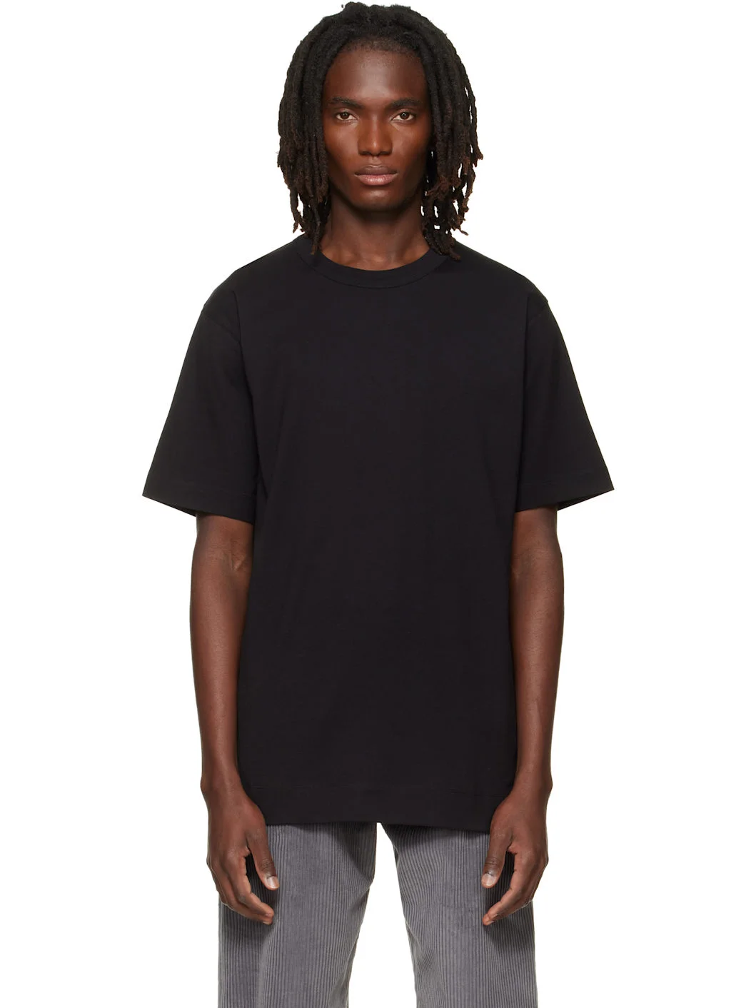 Black Regular Fit Cotton T-shirt - 1