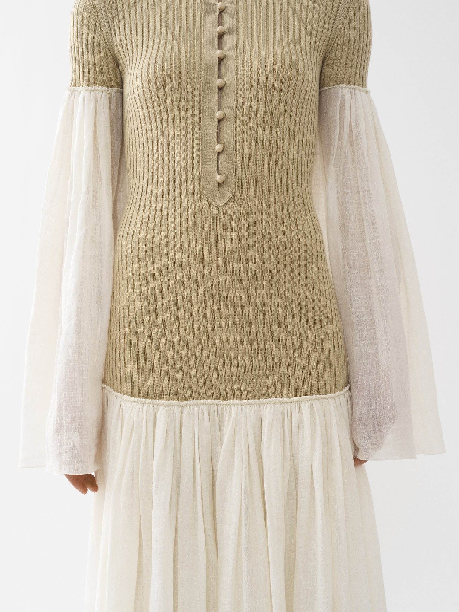 GATHERED LONG DRESS - 5