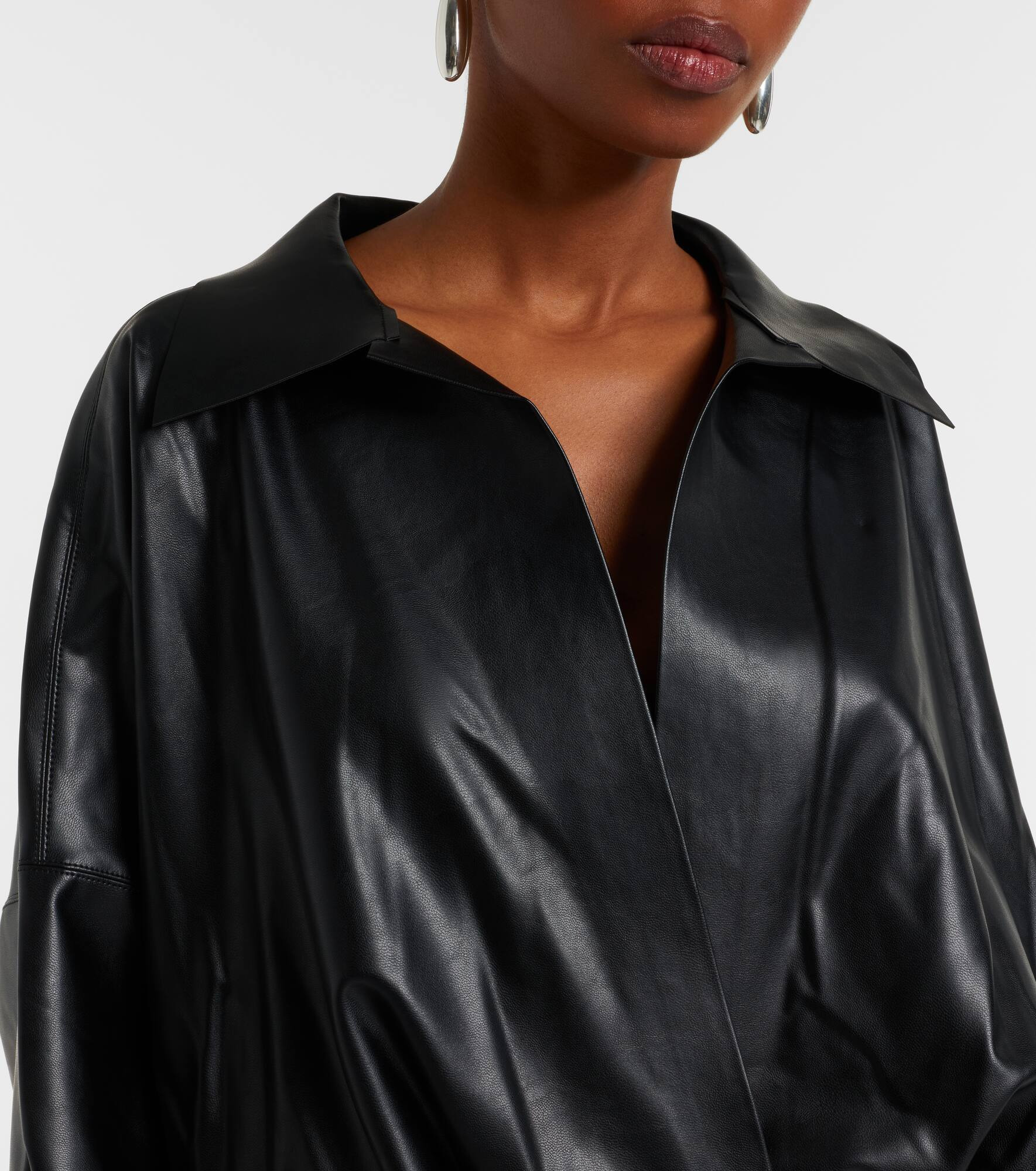 Faux leather bodysuit - 5