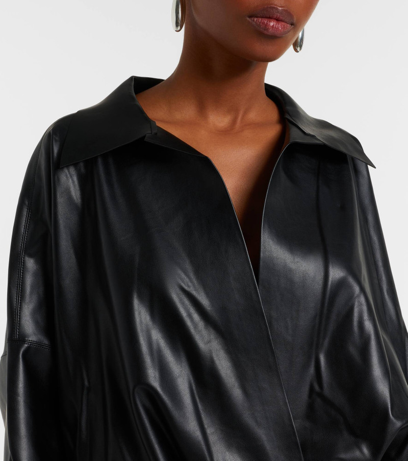 Faux leather bodysuit 5