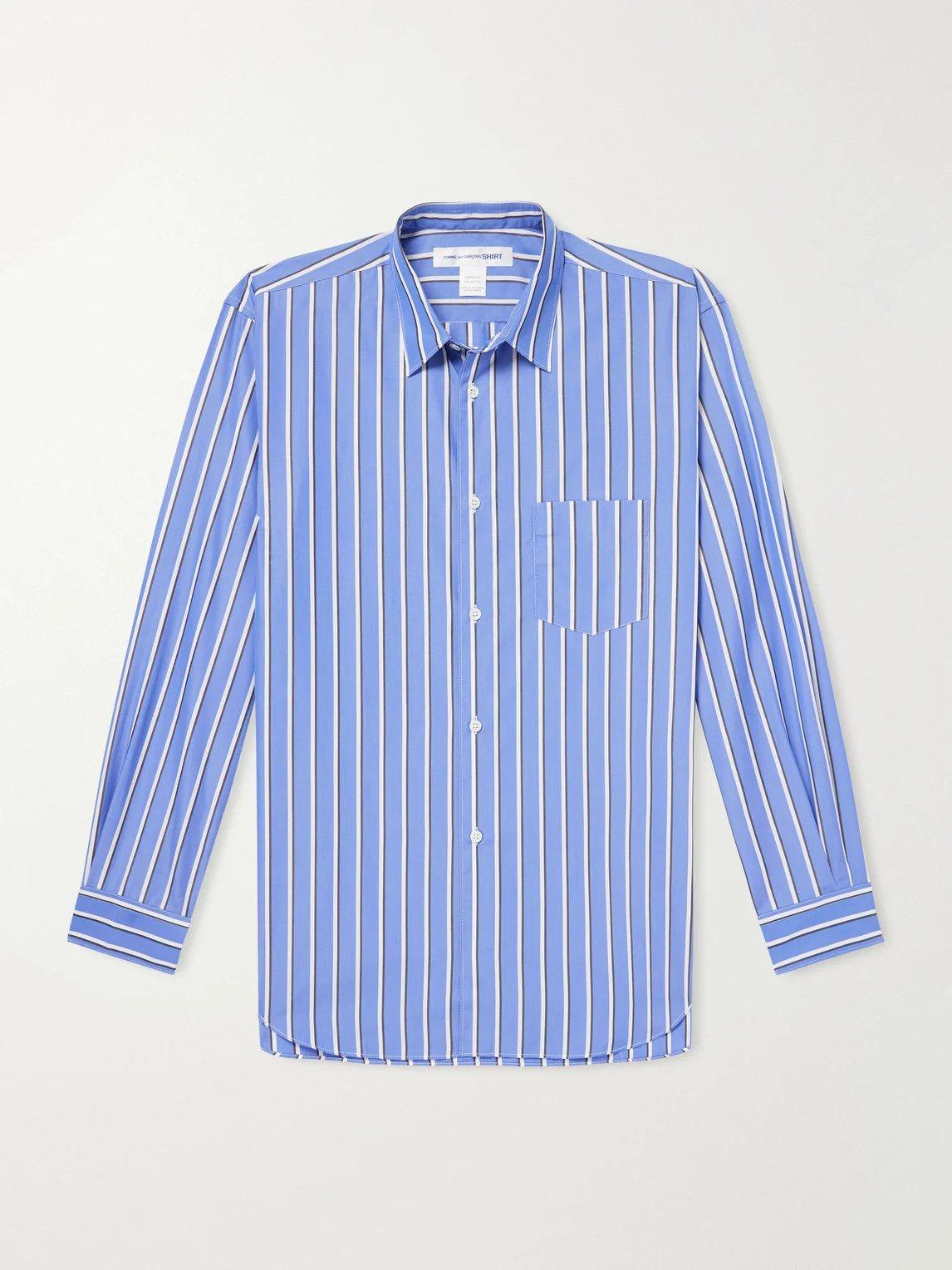 Striped Cotton-Poplin Shirt - 1