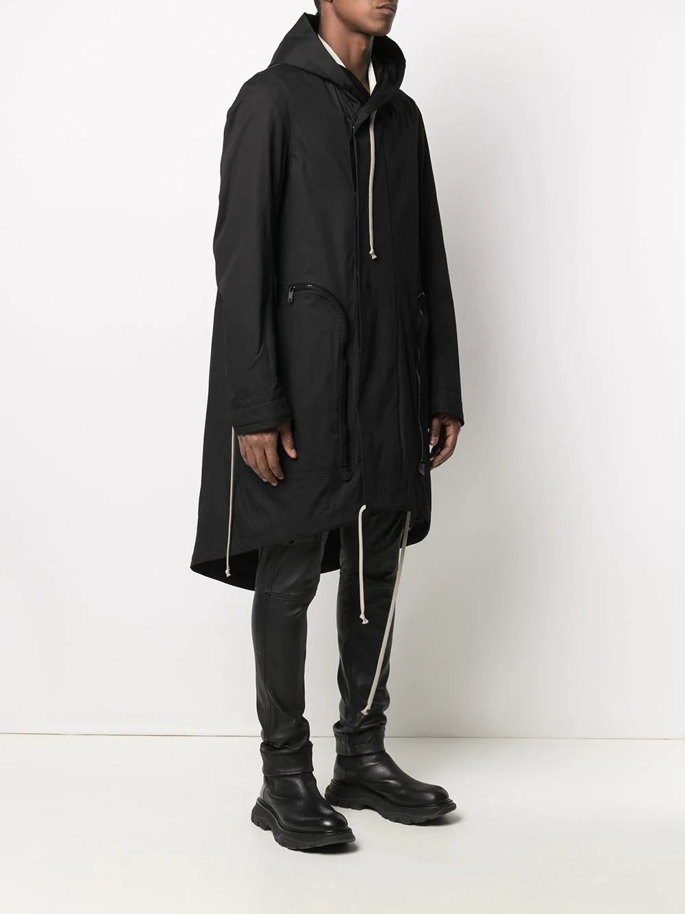 oversized pocket hooded parka - 3