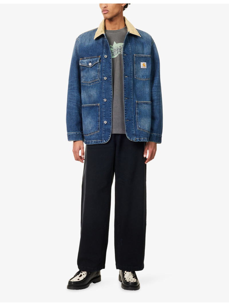 Carhartt WIP Warren Chore Cotton Denim Coat outlook