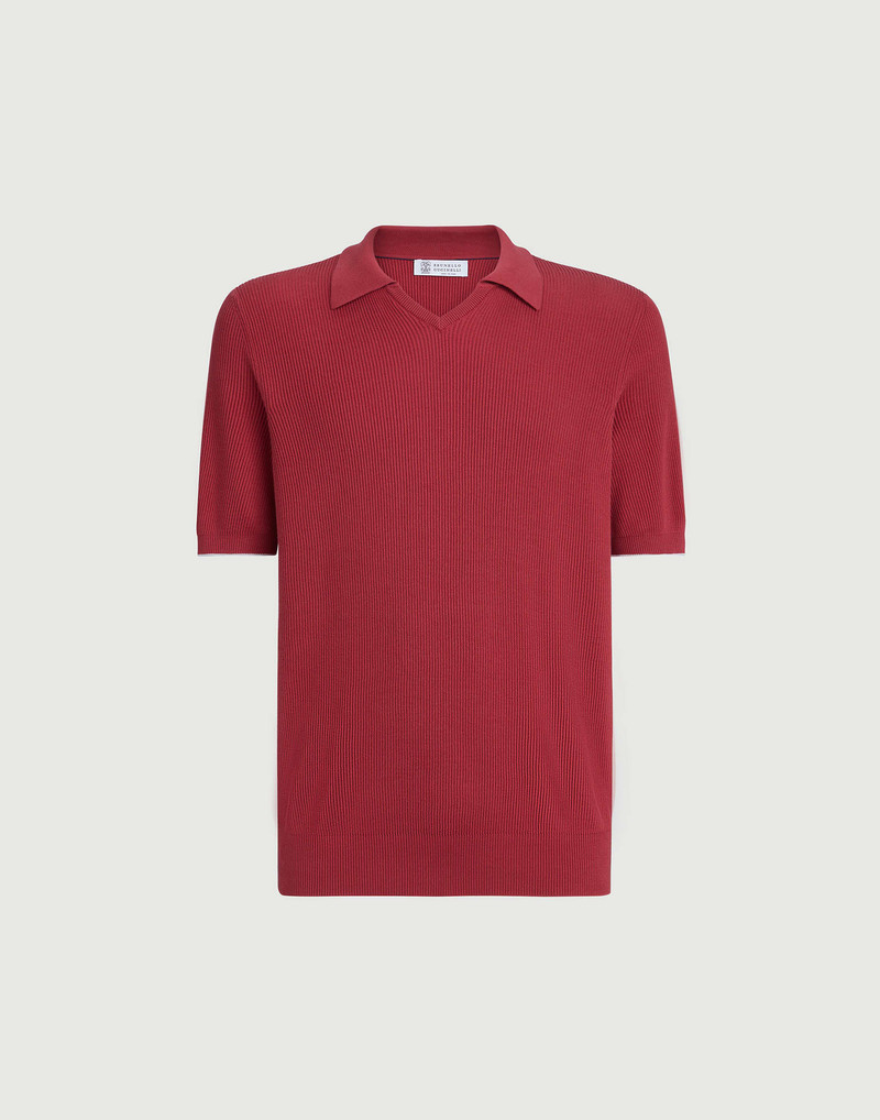 Cotton English rib knit polo 1