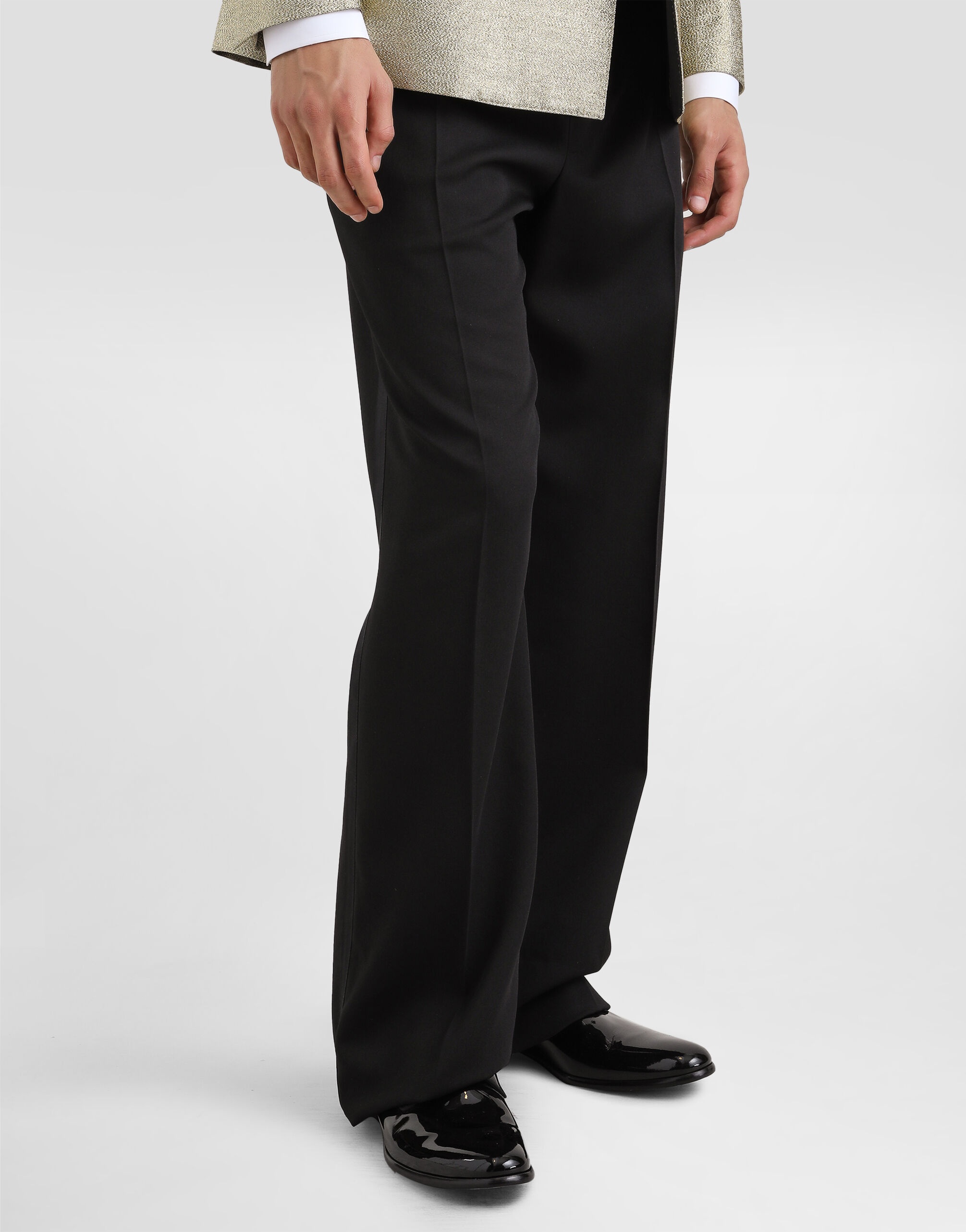 Technical gabardine tuxedo pants - 4