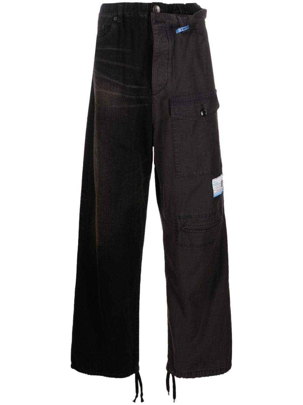 straight-leg panelled trousers - 1