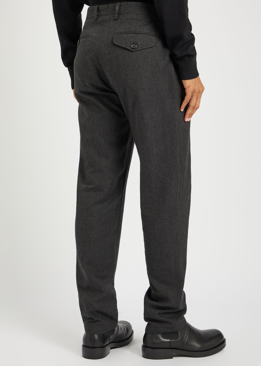 Oliver Spencer Fishtale Herringbone Cotton-blend Trousers - 3