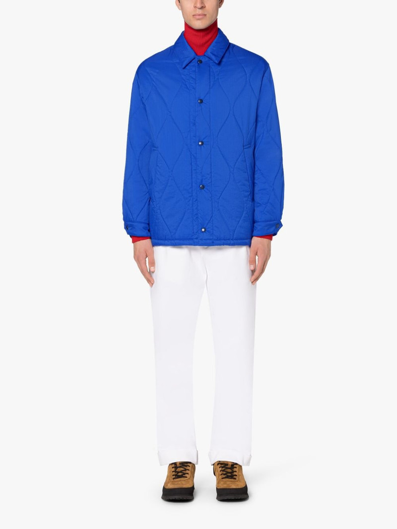 Mackintosh TEEMING BLUE NYLON QUILTED COACH JACKET outlook