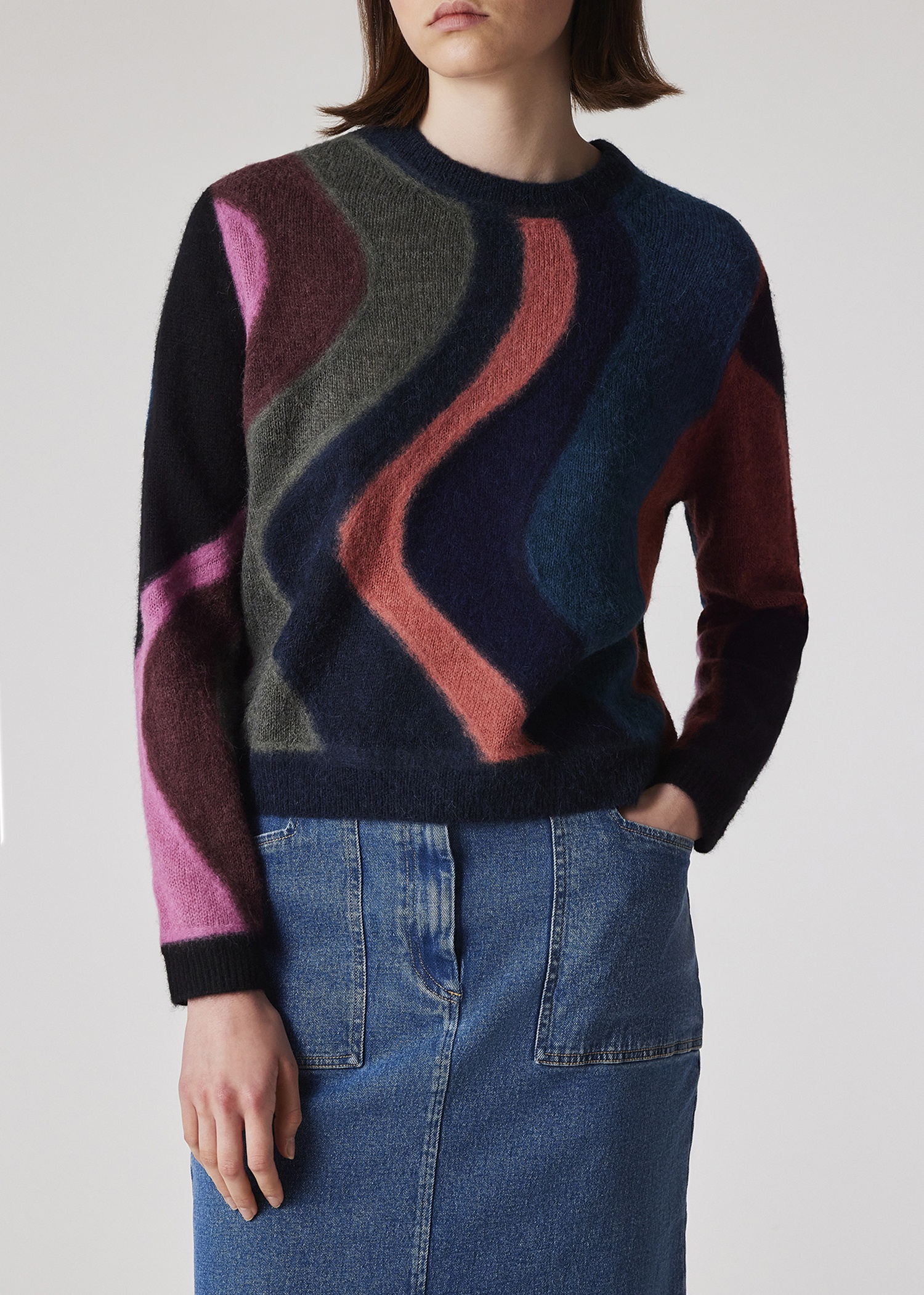 Women's 'Midnight Swirl' Alpaca & Wool-Blend Knitted Sweater - 4