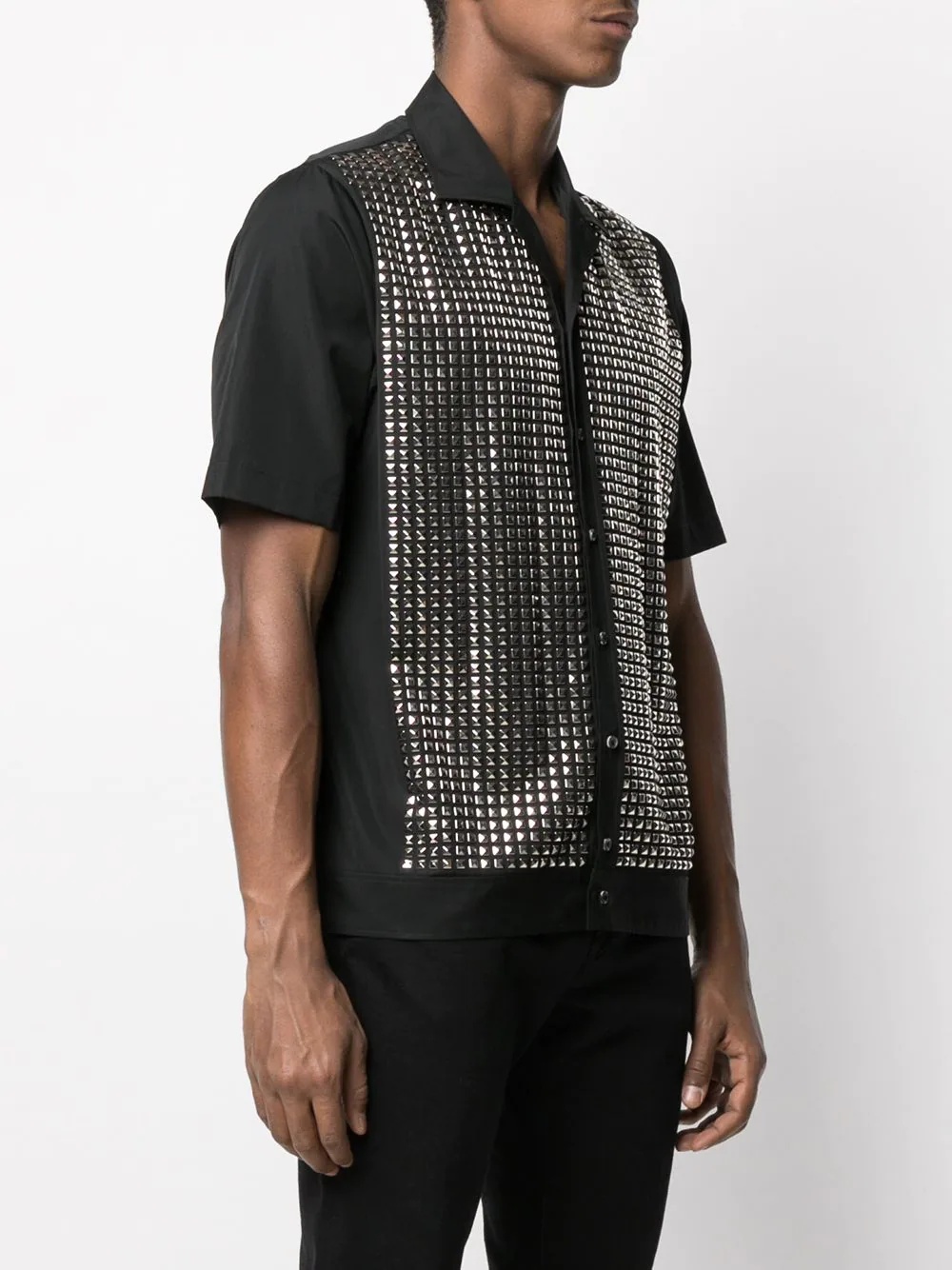 stud-embellished short-sleeve shirt - 3