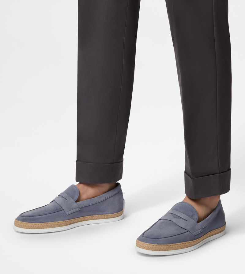 Tod's LOAFERS IN SUEDE - LIGHT BLUE outlook